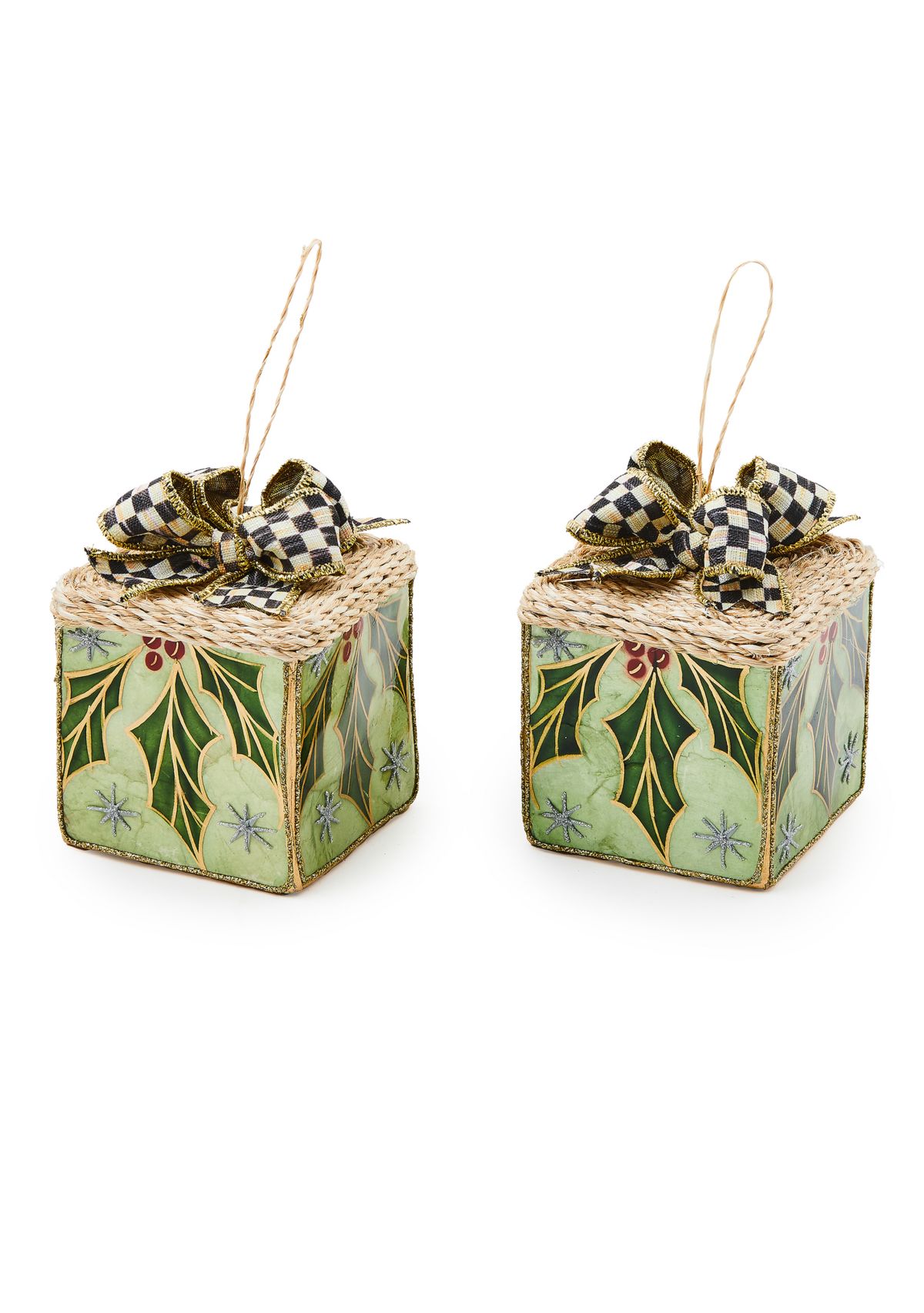 Capiz Gift Box Ornaments 