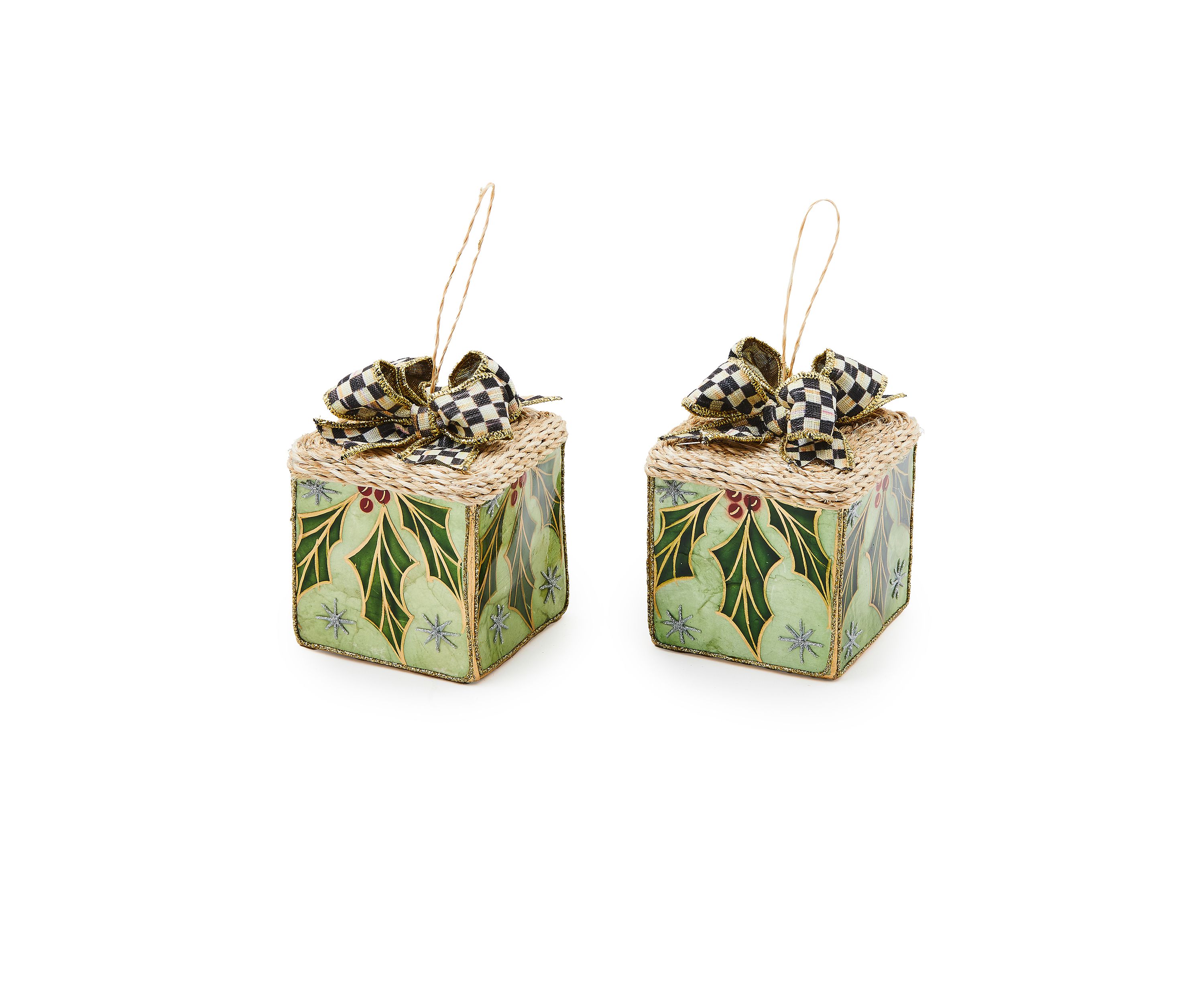 Capiz Gift Box Ornaments 