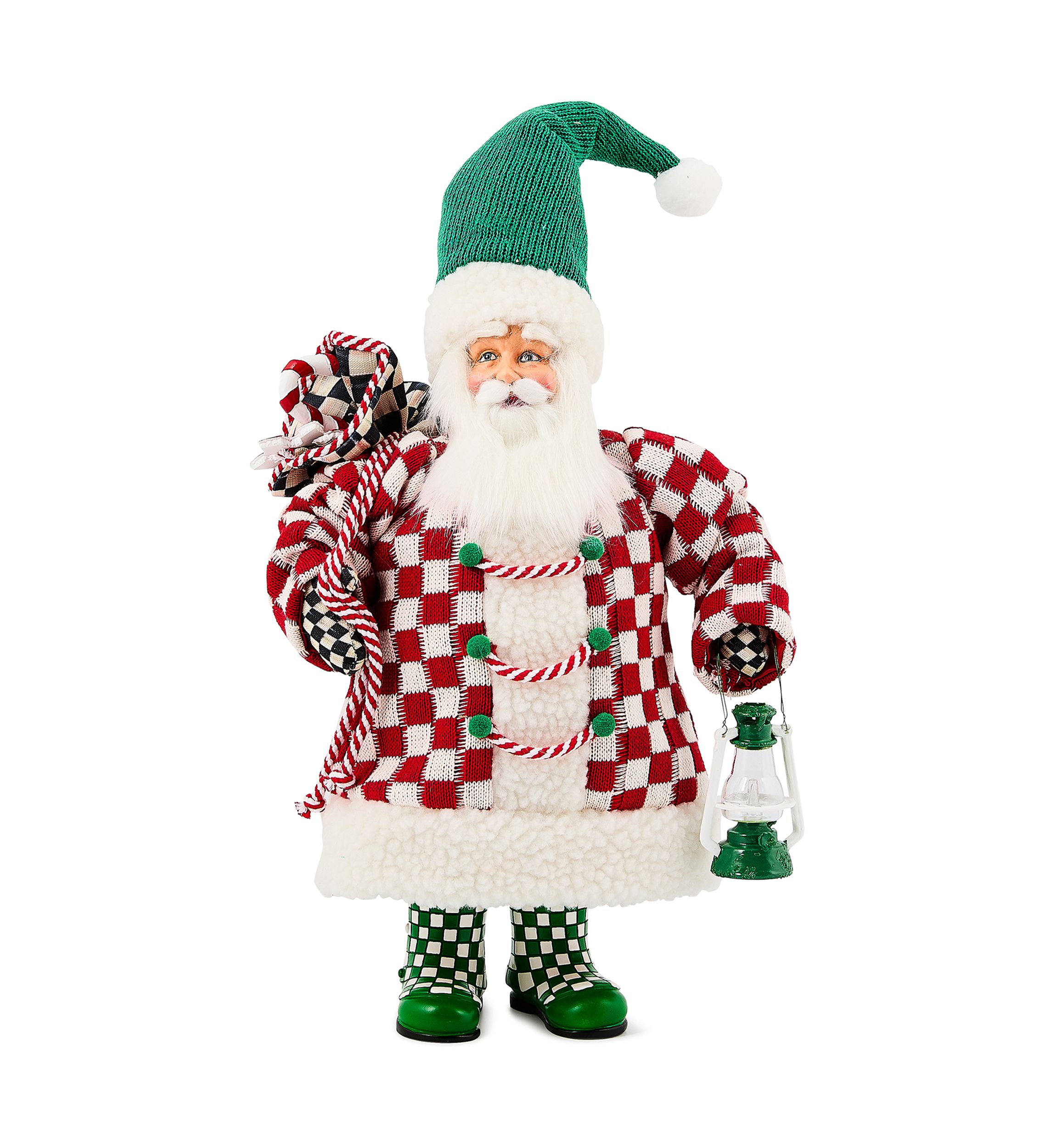 Check It Out Small Fabric Santa