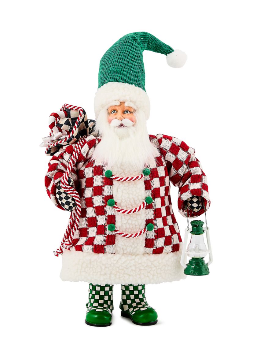 Check It Out Small Fabric Santa