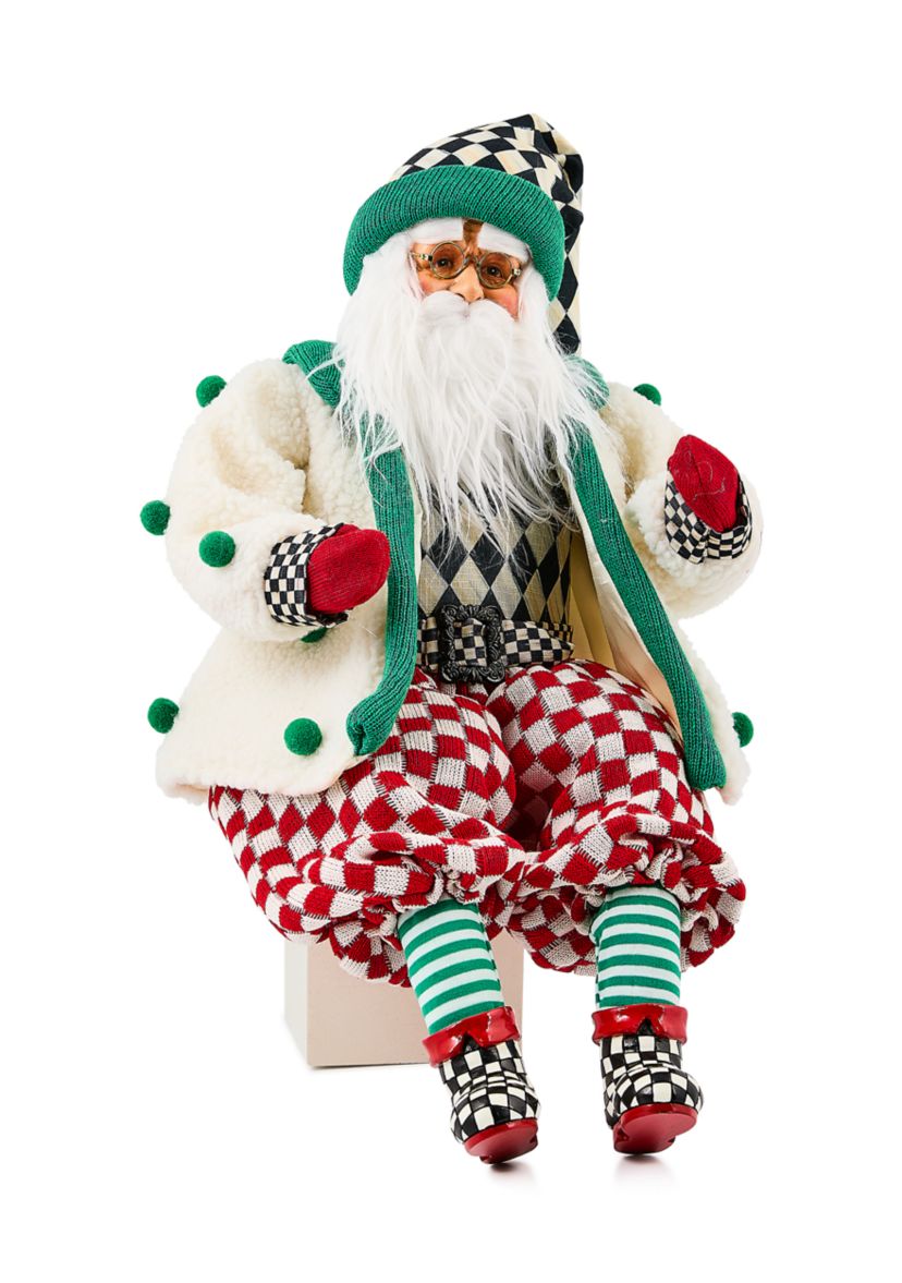 Check It Out Jovial Fabric Santa