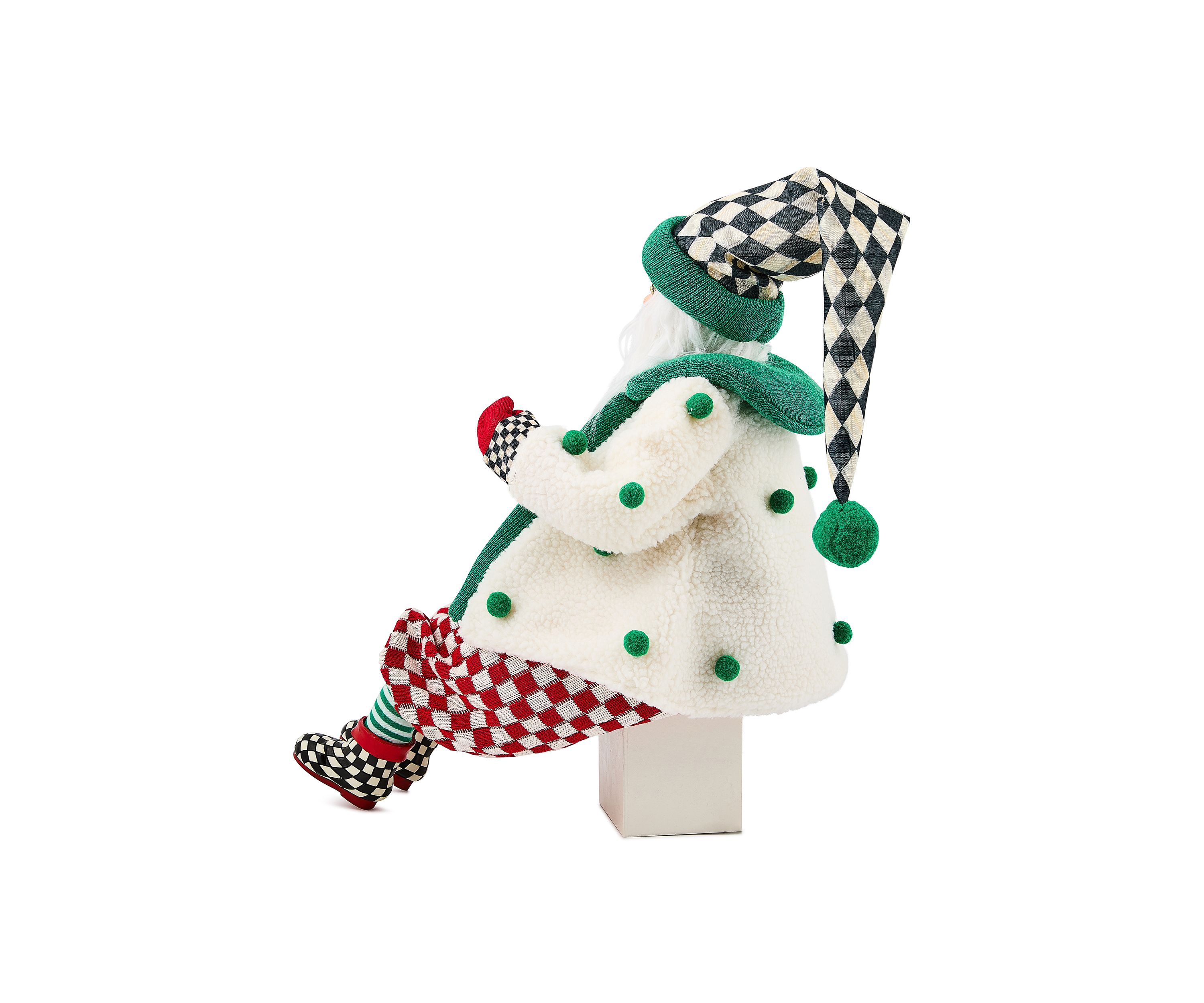 Check It Out Jovial Fabric Santa