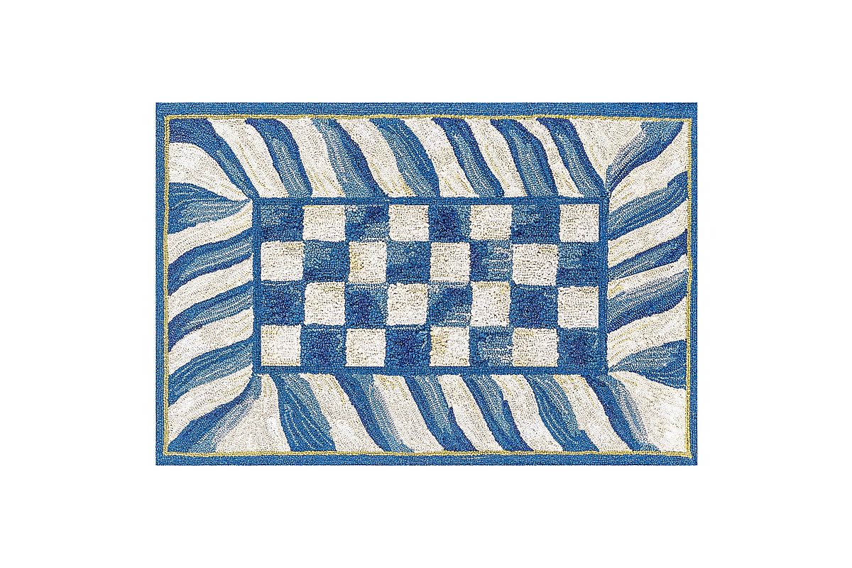 Truly Royal Check 2 x 3 Washable Rug