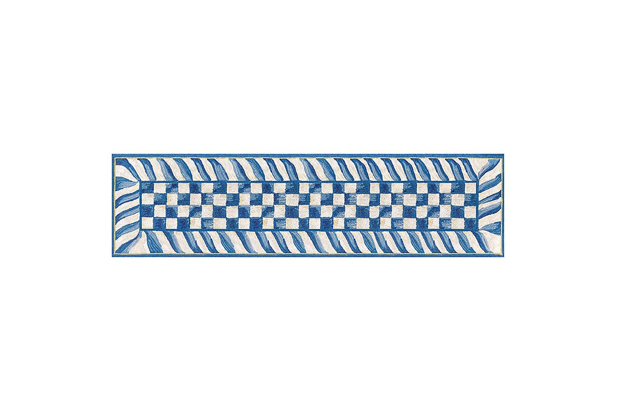 Truly Royal Check 26" x 8 Washable Runner