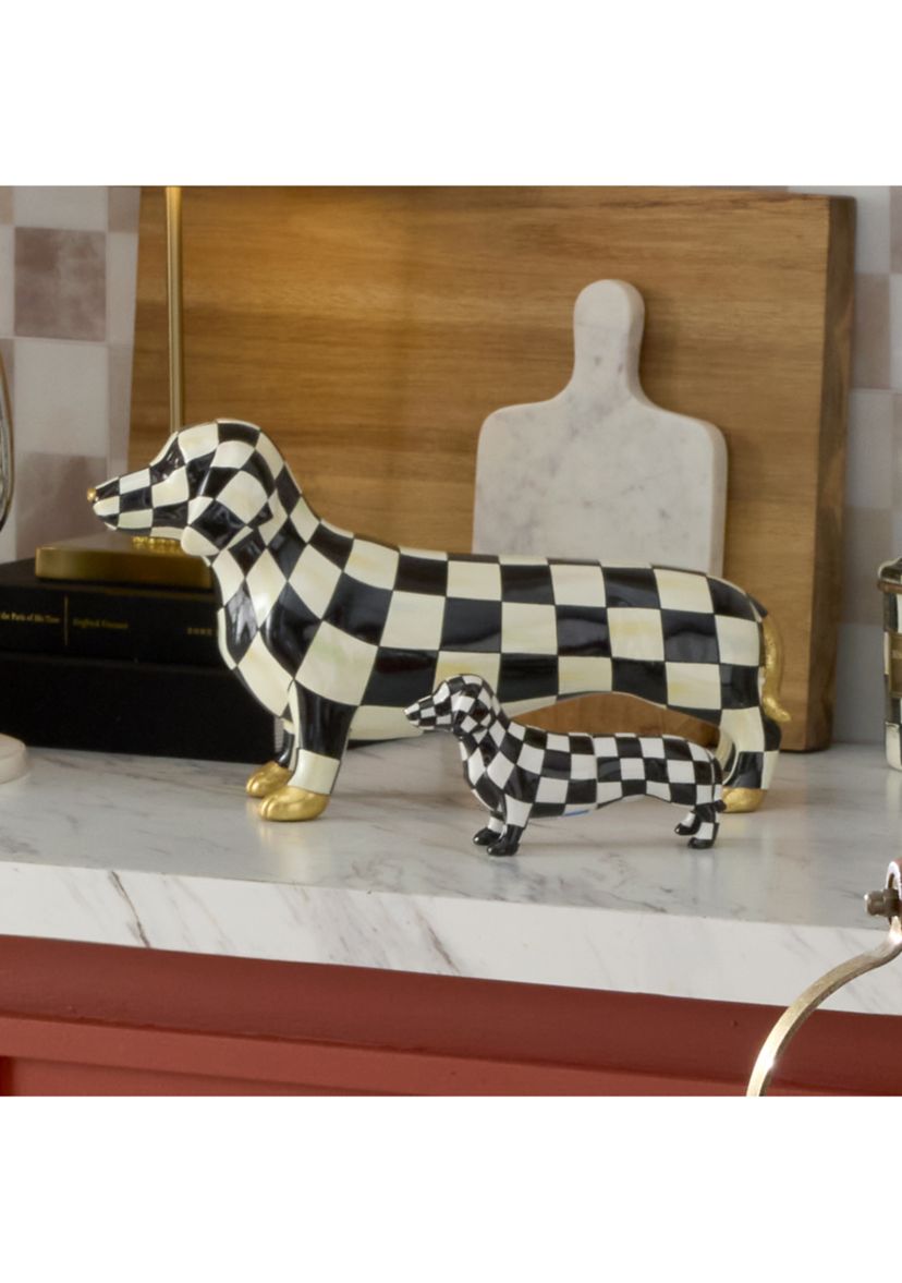 Check Dachshund Figurine