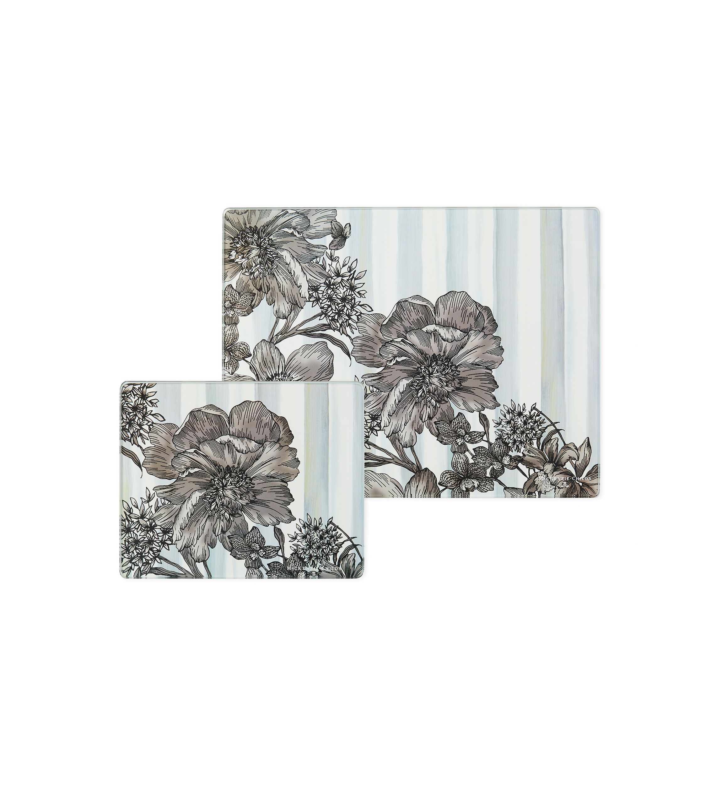 English Garden Glass Cutting Board - Set of 2 