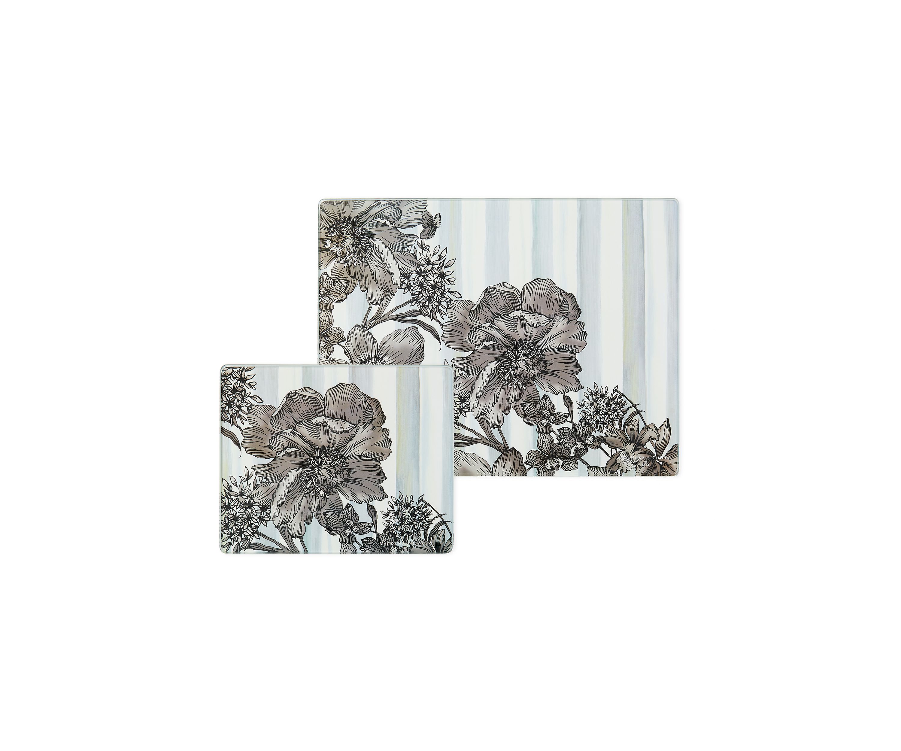 English Garden Glass Cutting Board - Set of 2 