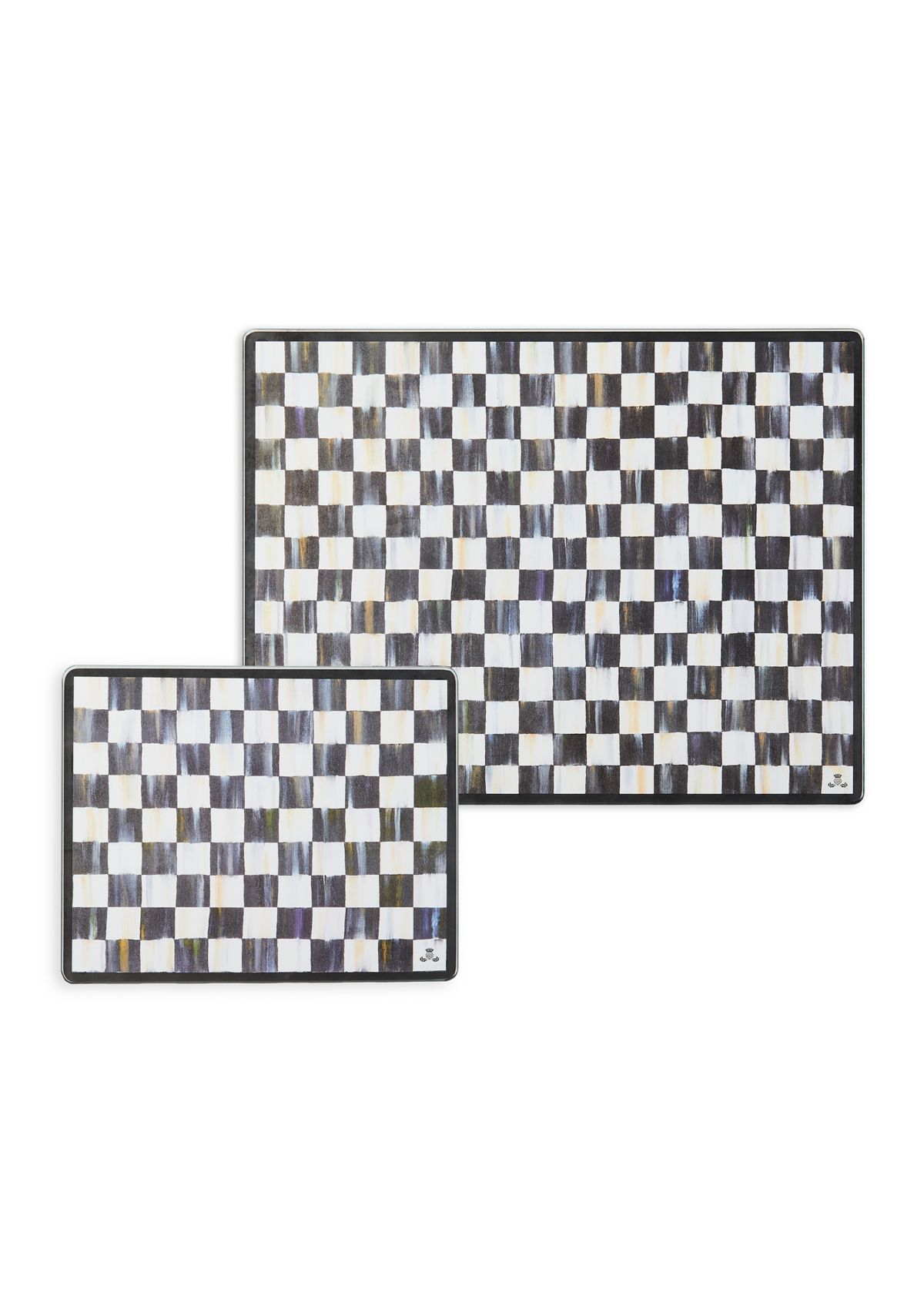 Check Glass Cutting Board - Set of 2