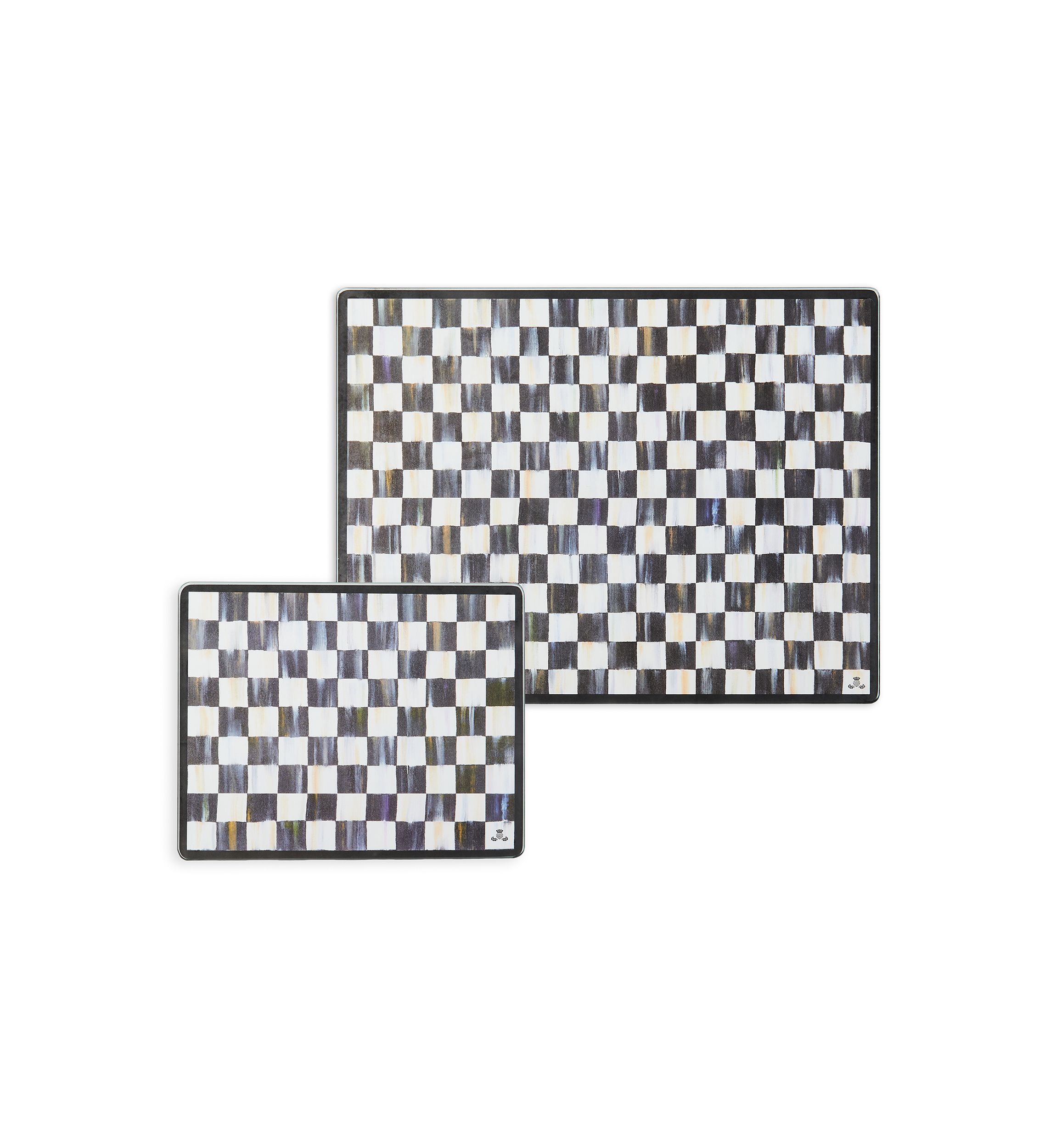 Check Glass Cutting Board - Set of 2