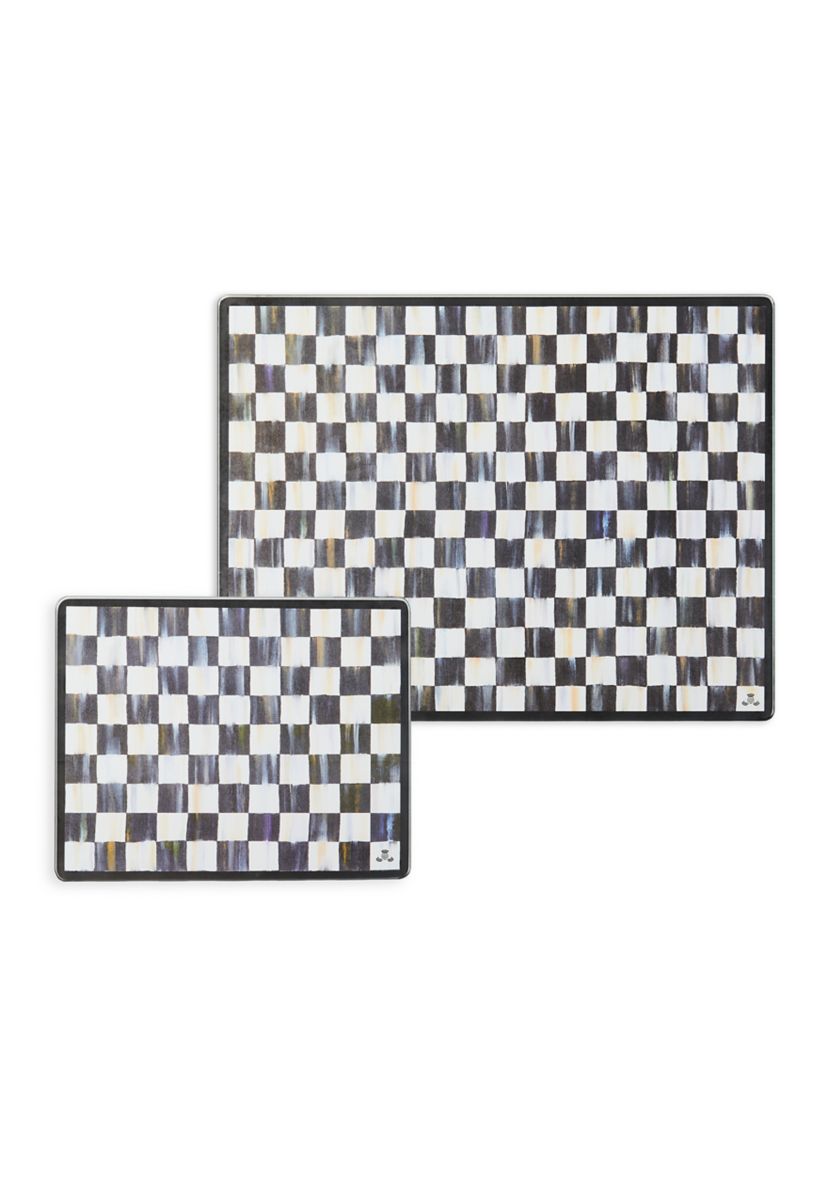 Check Glass Cutting Board - Set of 2