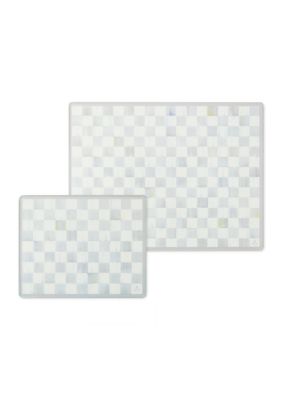 Check Glass Cutting Board - Set of 2