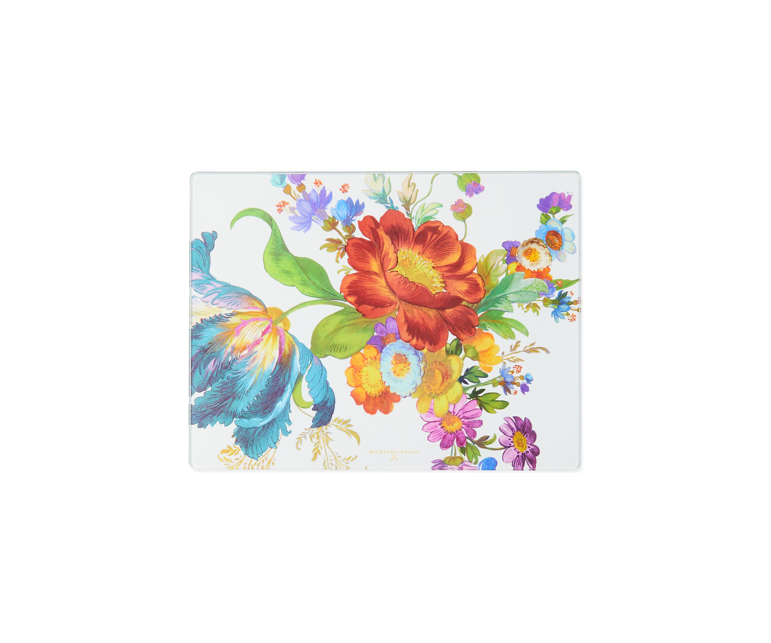 Flower Market Glass Cutting Board - Set of 2