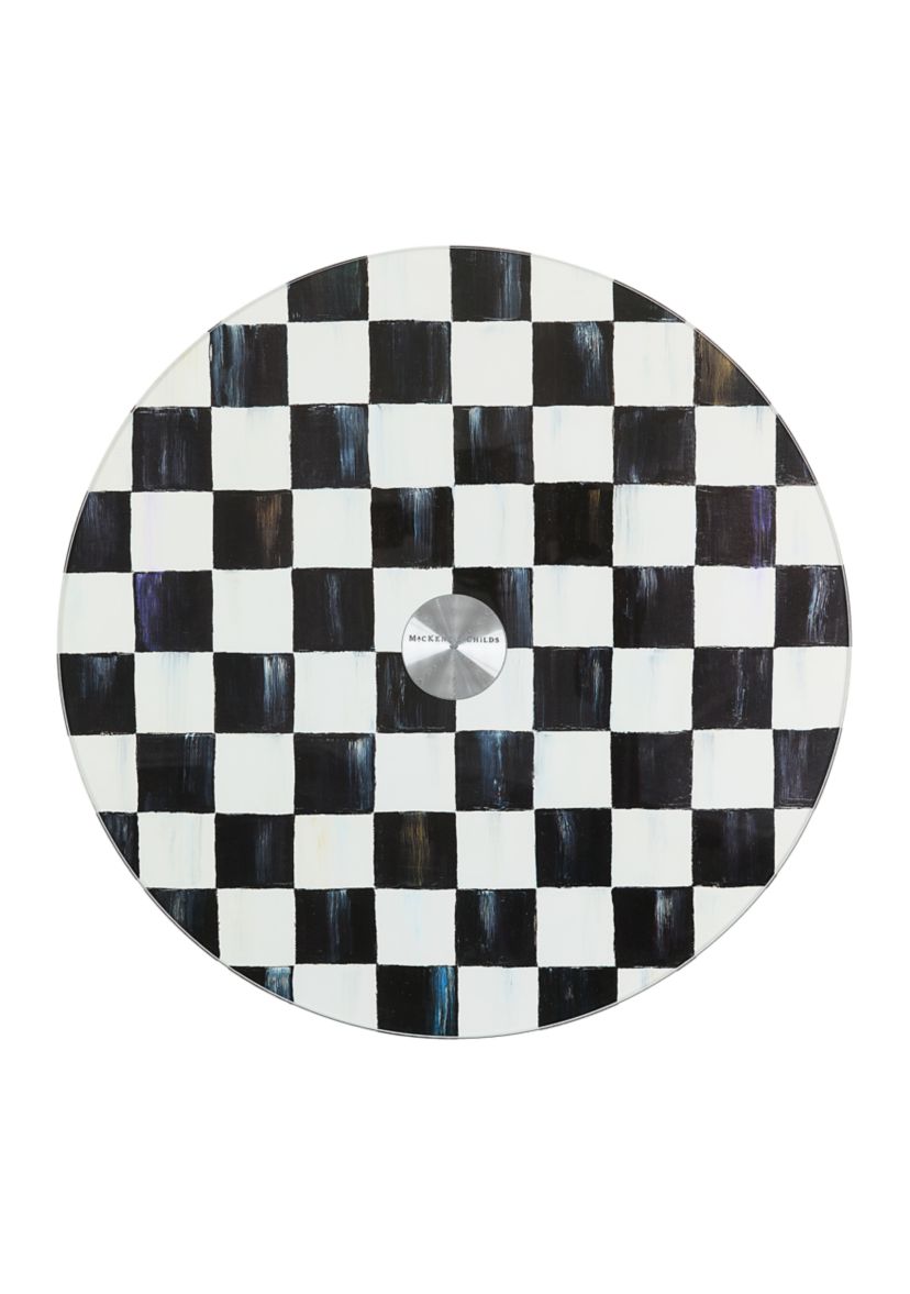 Check Glass Lazy Susan
