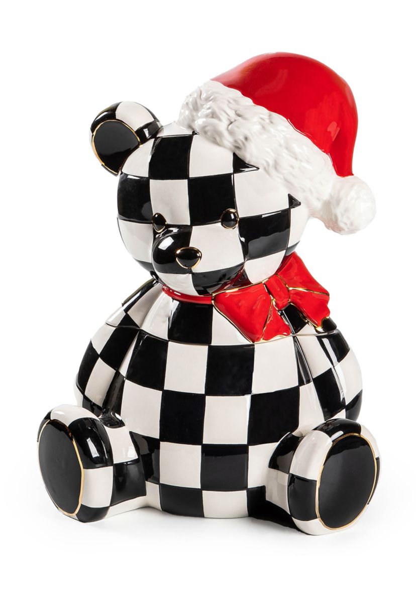 Courtly Santa Bear Cookie Jar