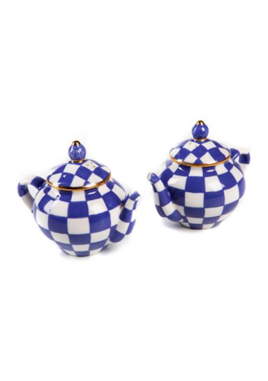 Check Teapot Salt & Pepper Shaker Set