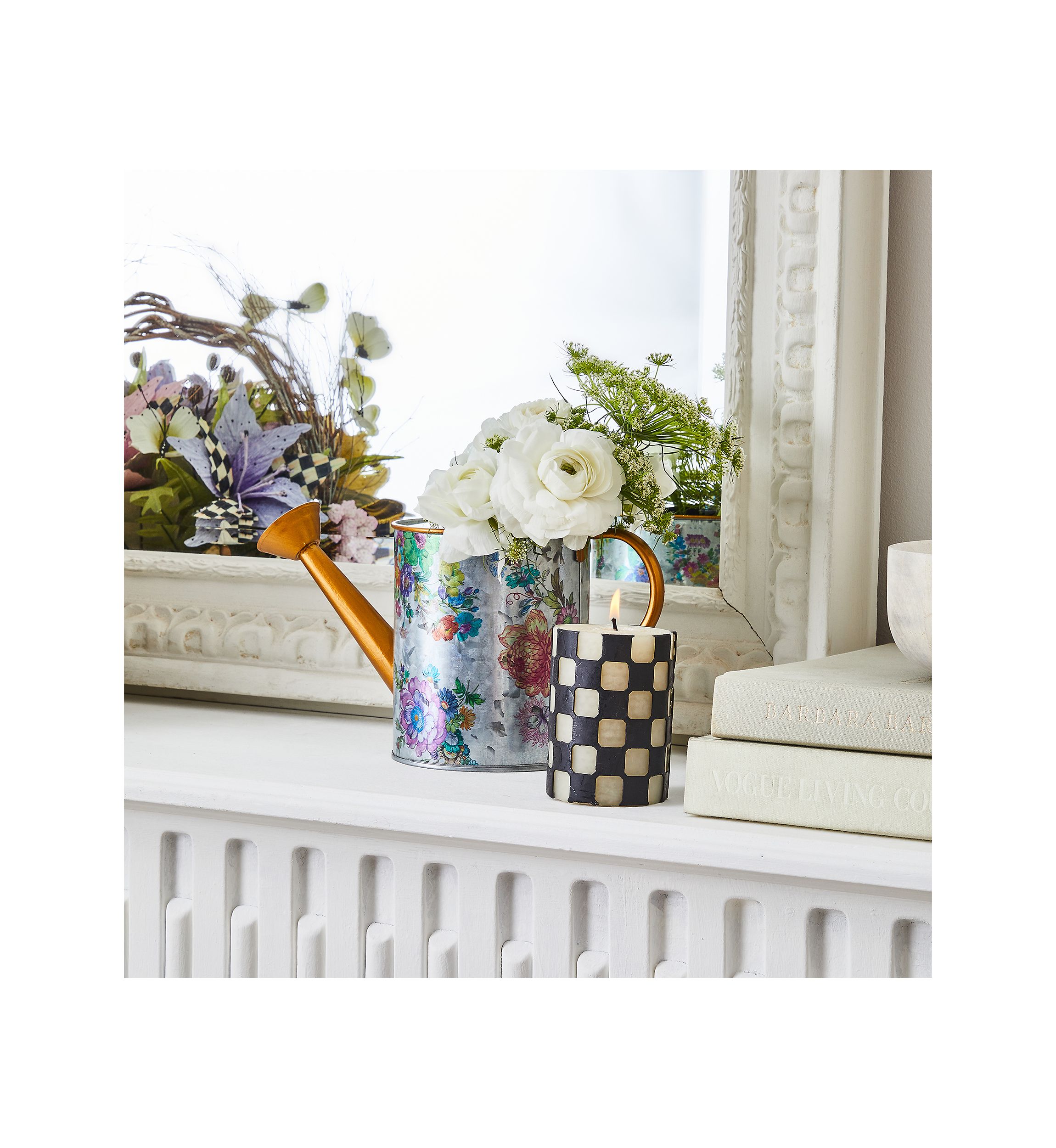 Check 4" Black Pillar Candle