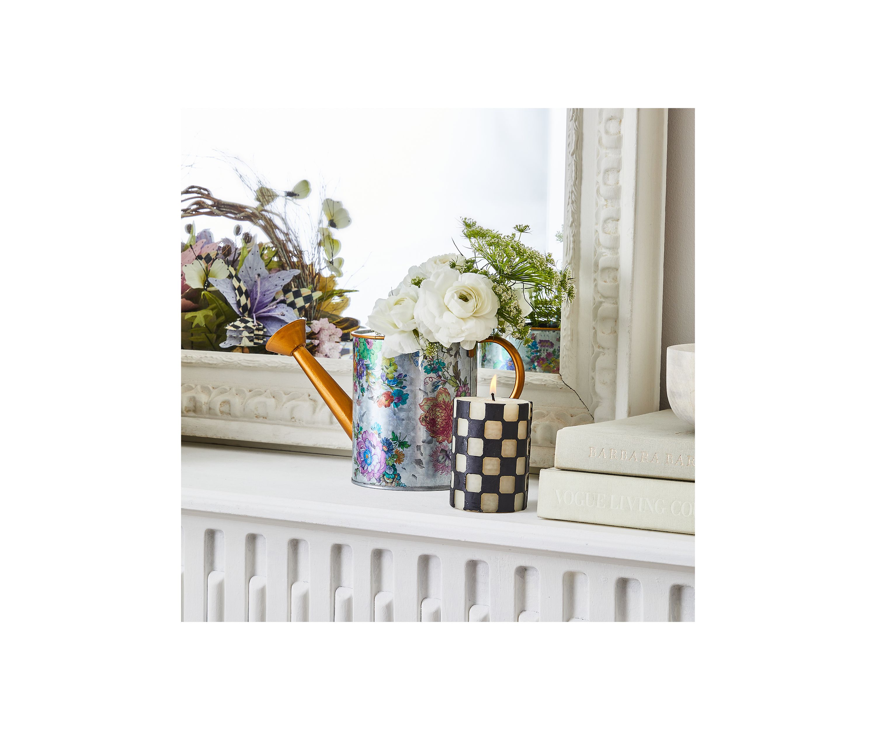 Check 4" Black Pillar Candle