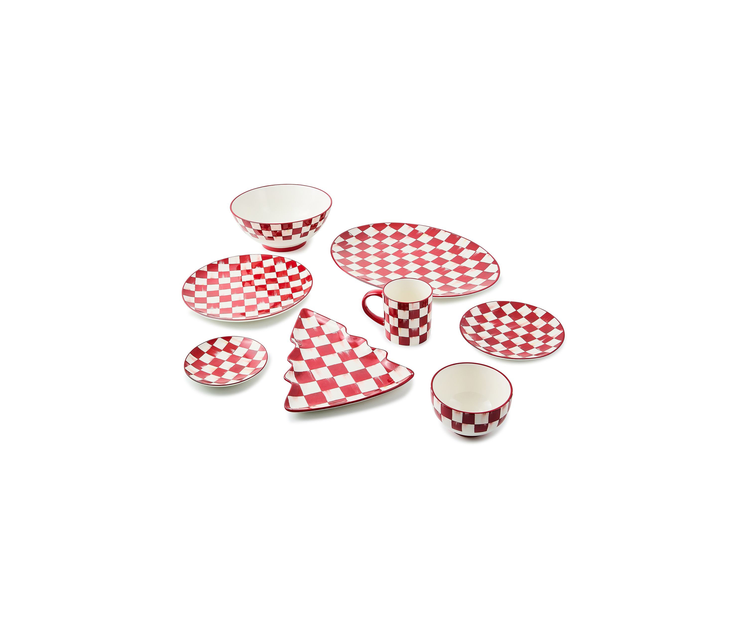 Cherry Check Tree Dish