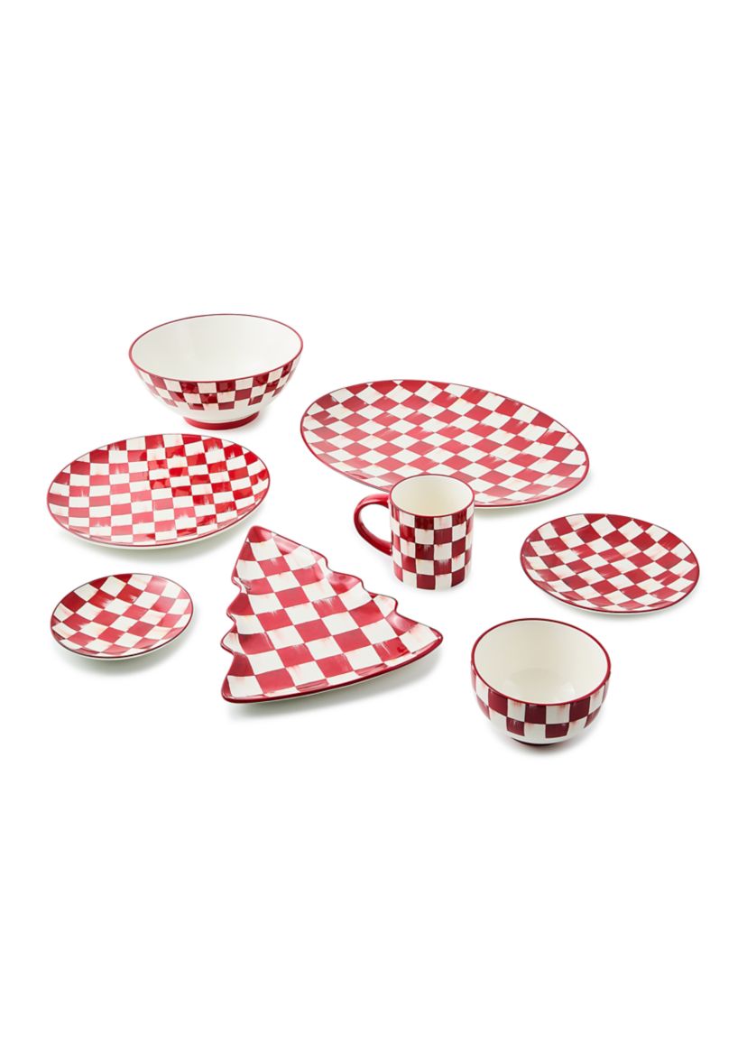 Cherry Check Tree Dish