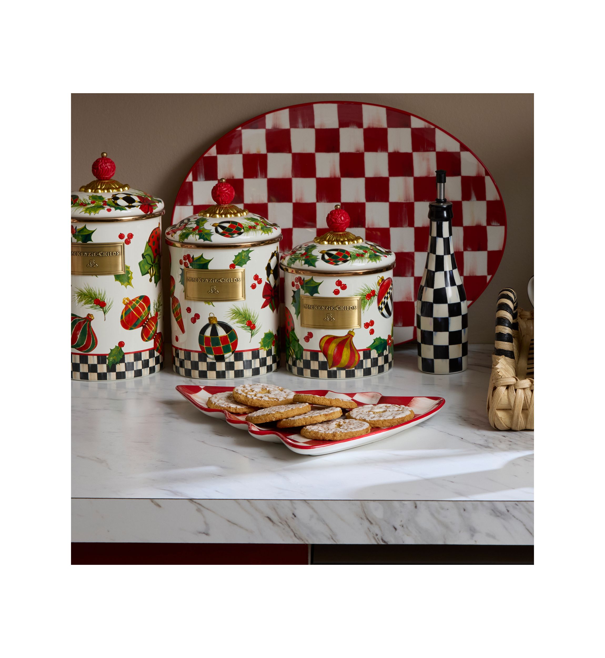 Cherry Check Tree Dish