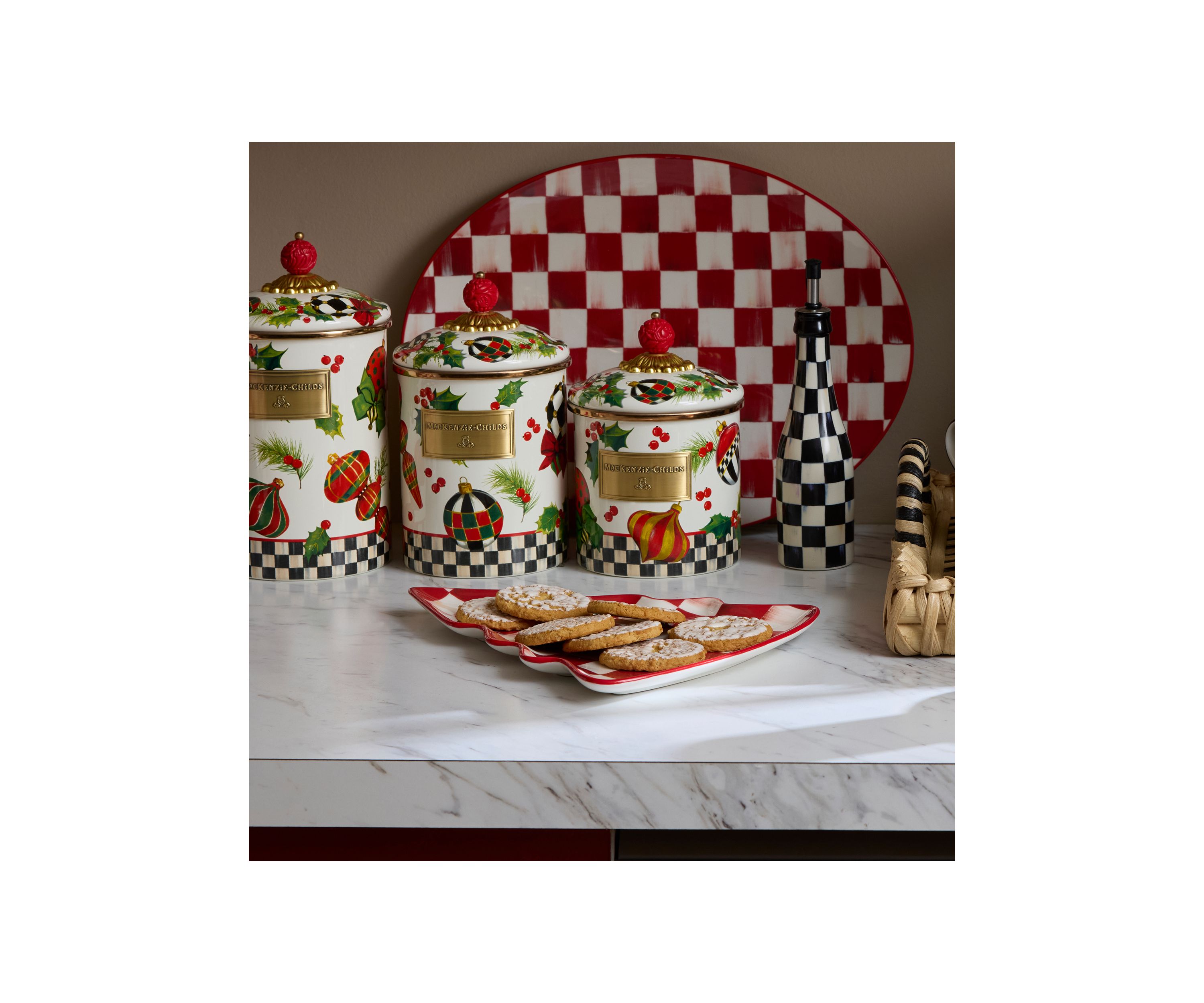 Cherry Check Tree Dish