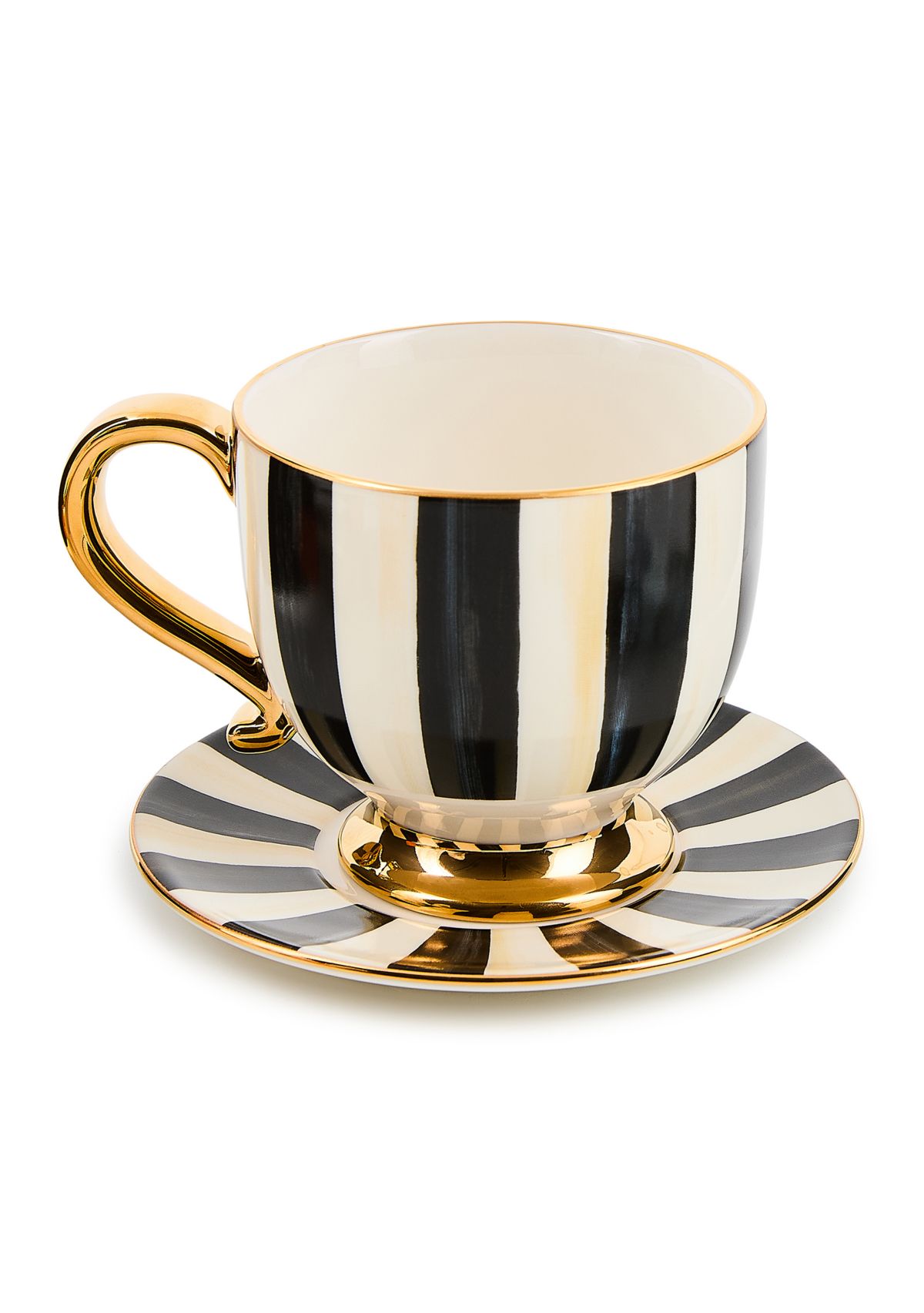 Courtly Stripe Cappuccino Cup