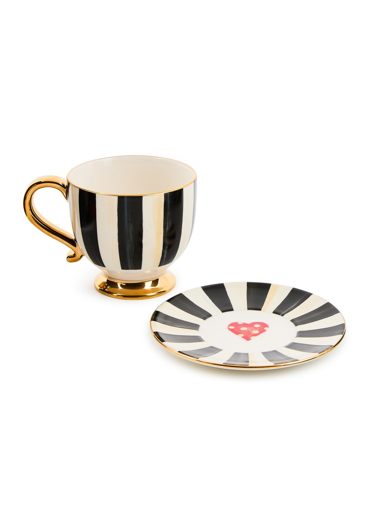 Courtly Stripe Cappuccino Cup
