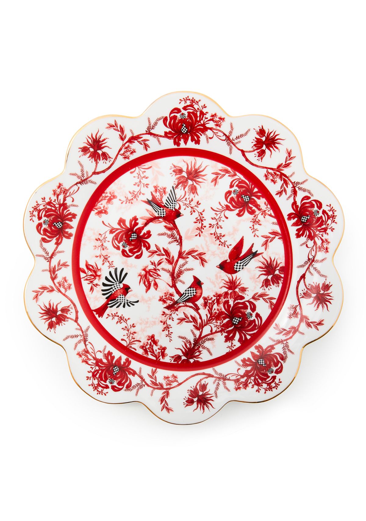 Cardinal Toile Dinner Plate
