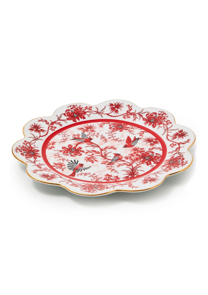 Cardinal Toile Dinner Plate
