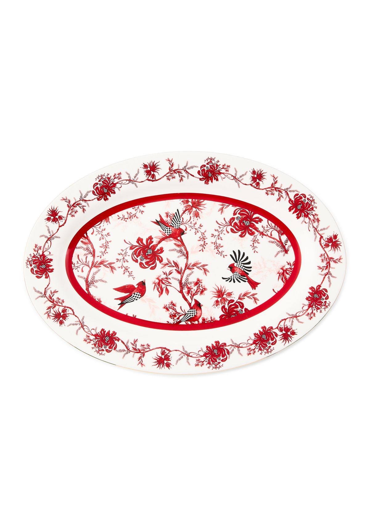  Cardinal Toile Oval Platter