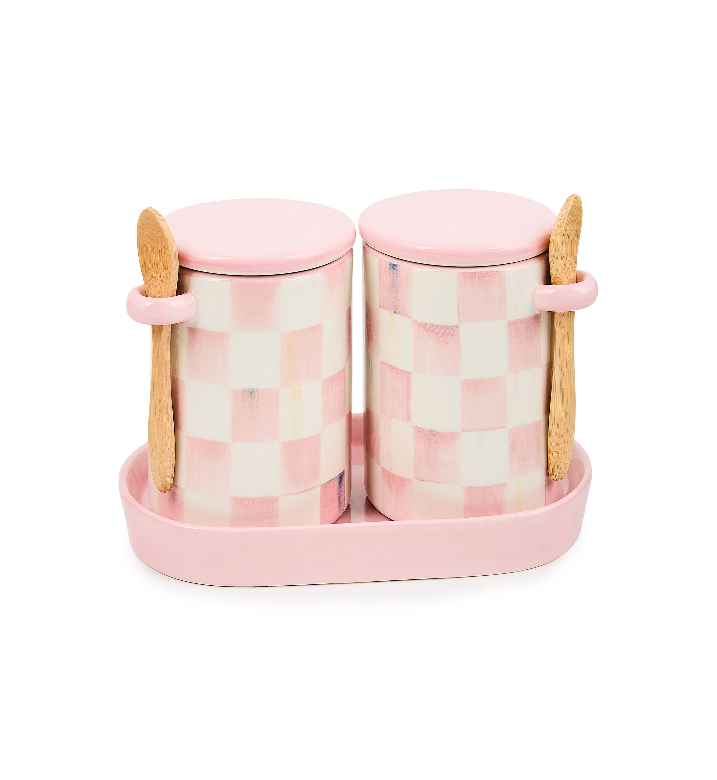 Check Farmhouse Canisters Set of 2