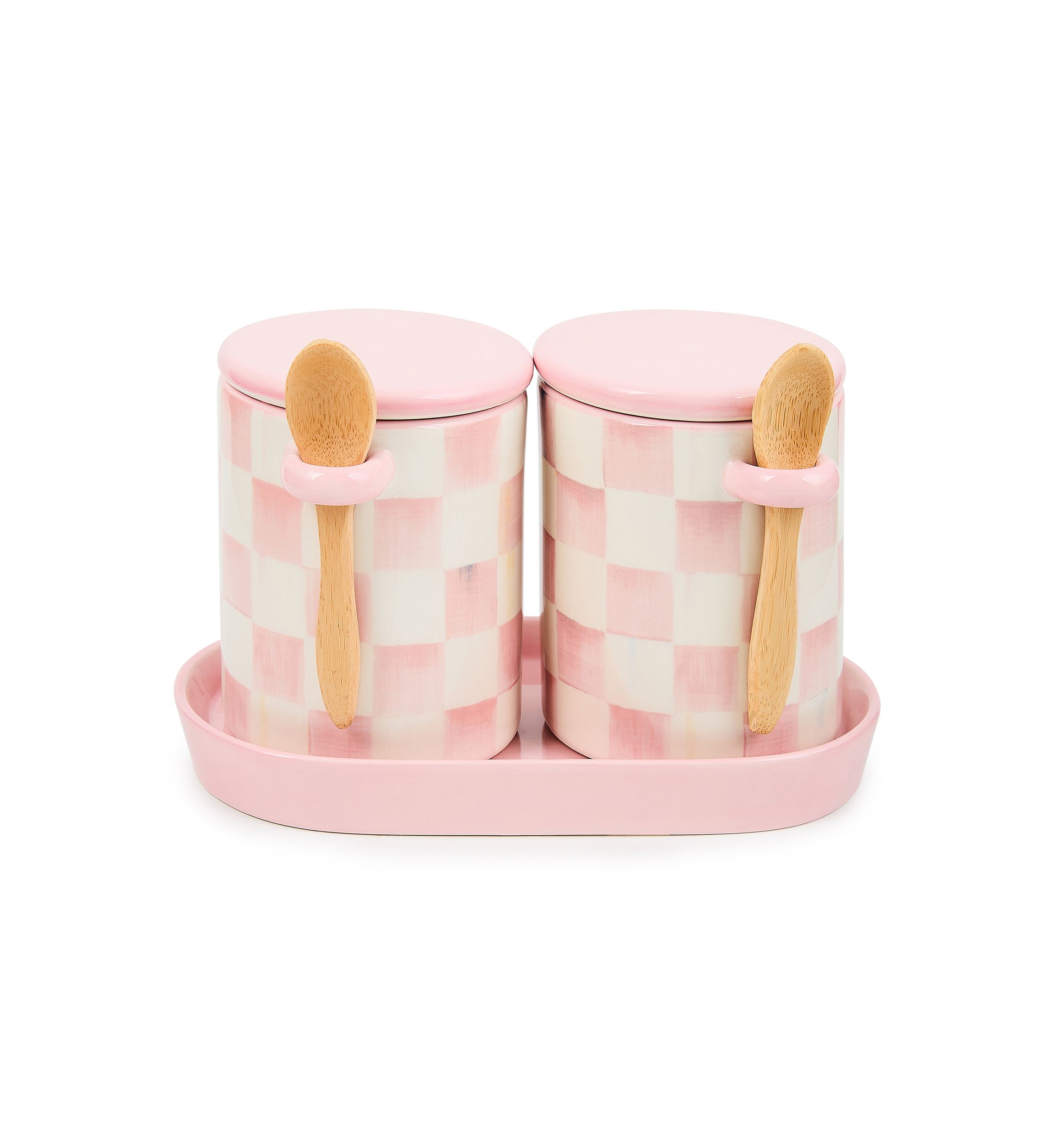 Check Farmhouse Canisters Set of 2