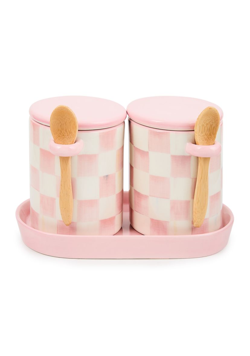 Check Farmhouse Canisters Set of 2