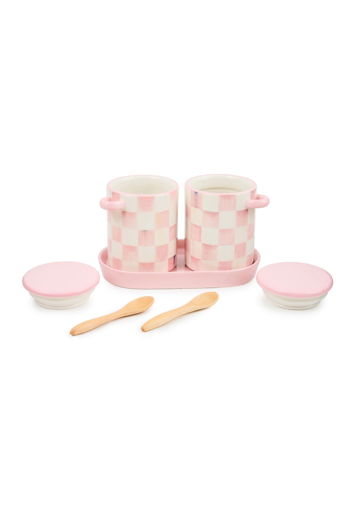 Check Farmhouse Canisters Set of 2