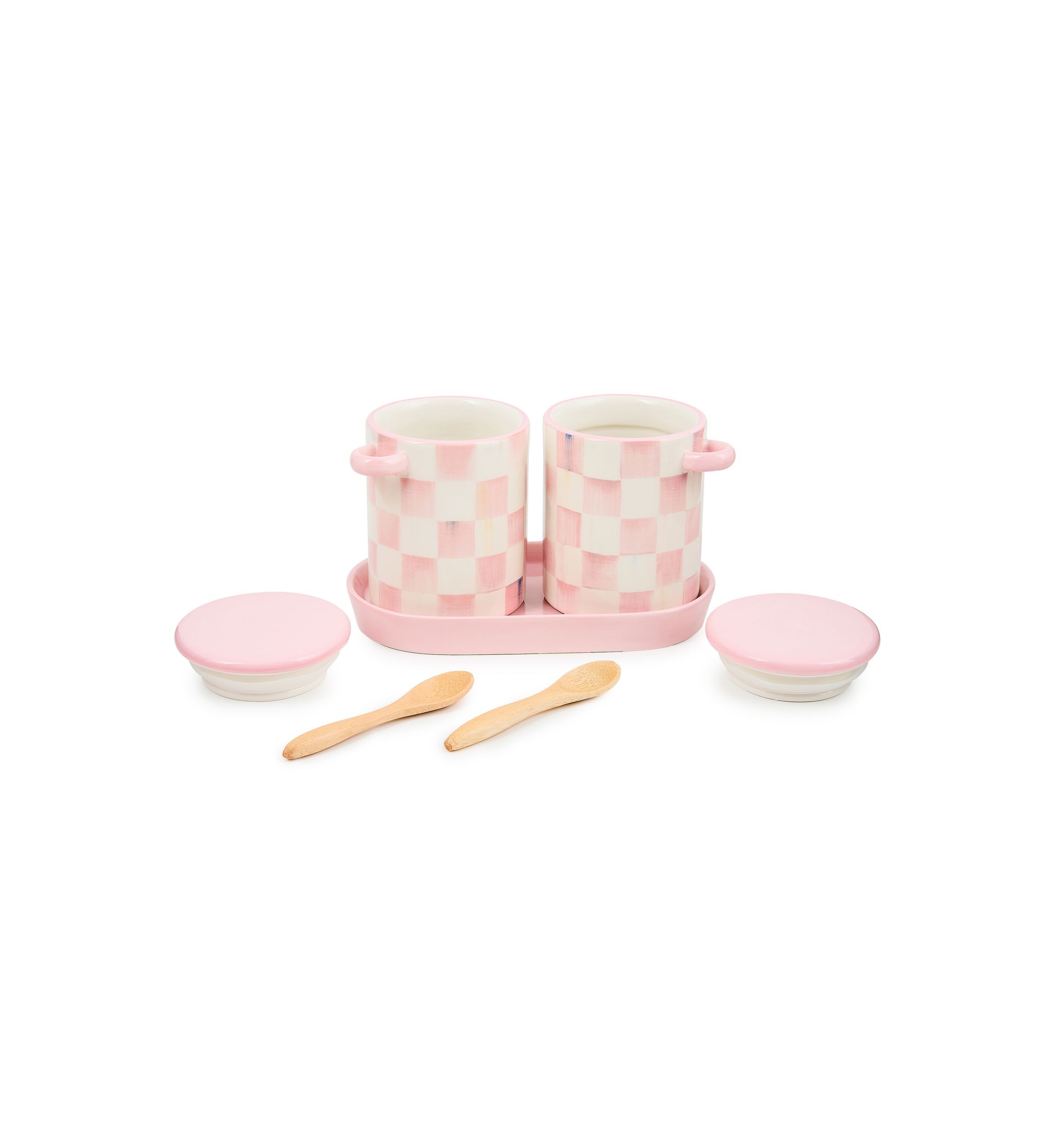 Check Farmhouse Canisters Set of 2