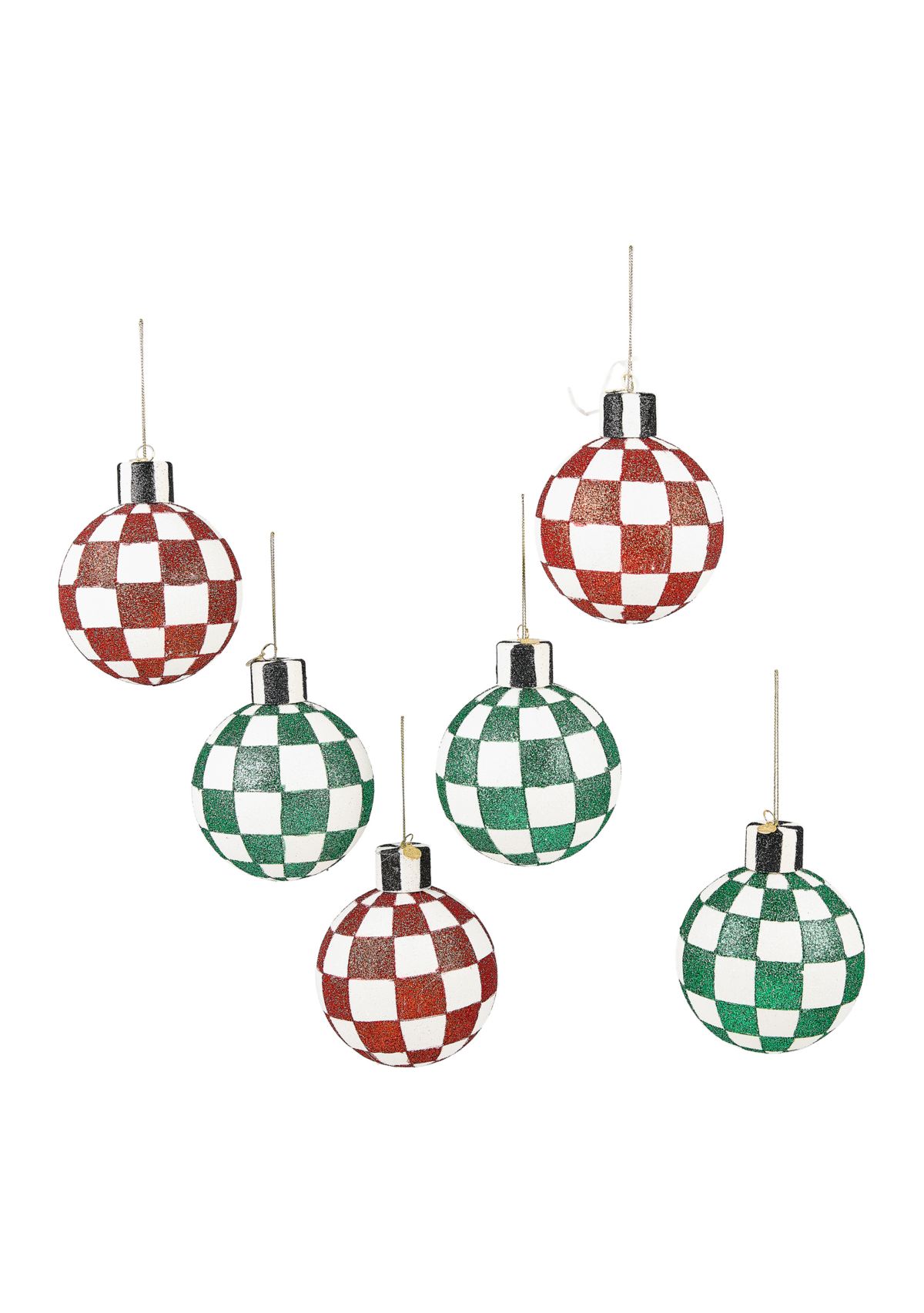 Check It Out Glass Ball Ornaments Set of 6