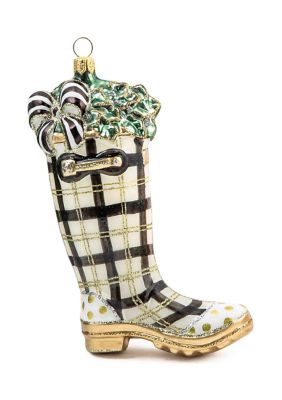 MacKenzie-Childs Glam Up Wellie Glass Ornament