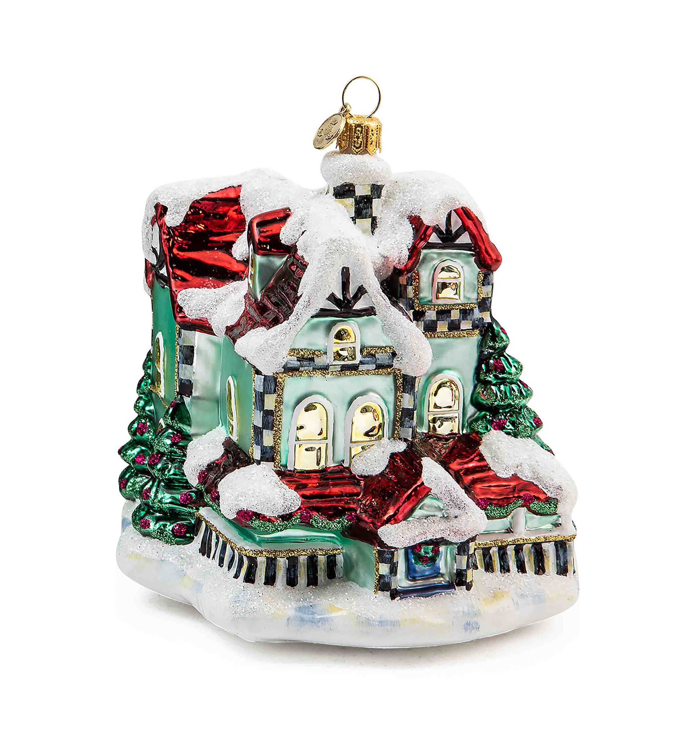 Glass Cottage Ornament