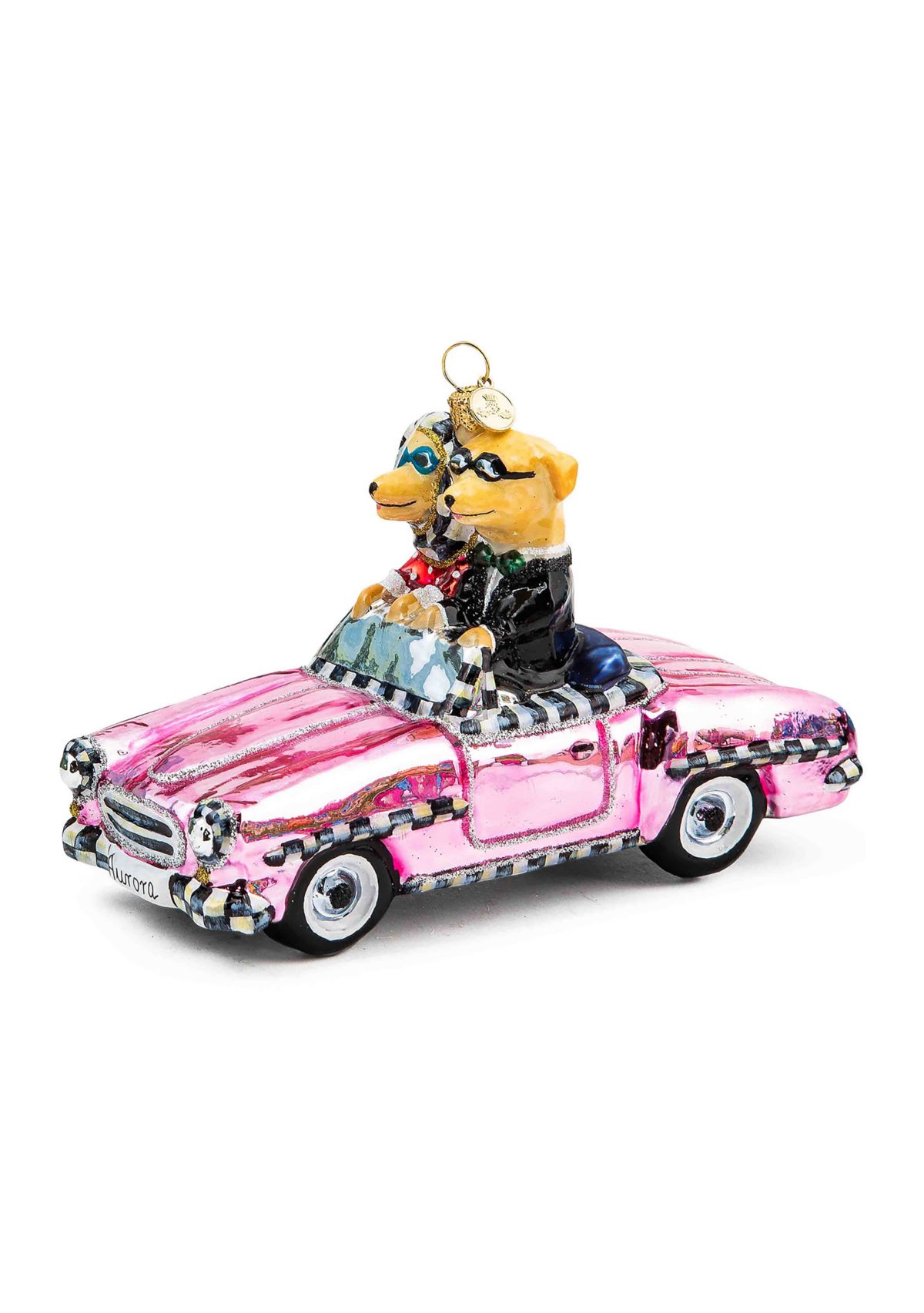 Granny Kitsch Caddy Glass Ornament