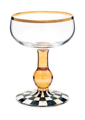 Mackenzie-Childs Courtly Check Coupe Glass