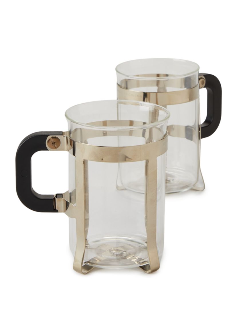 Set of 2 Glass Coffee Cups
