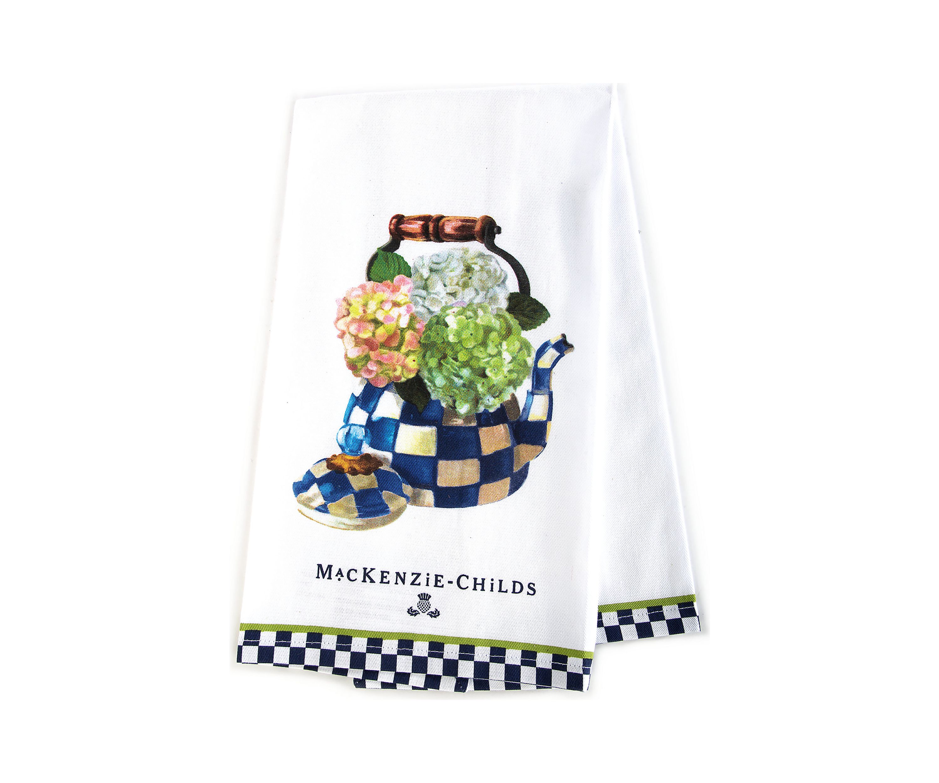 Hydrangea Tea Kettle Dish Towel