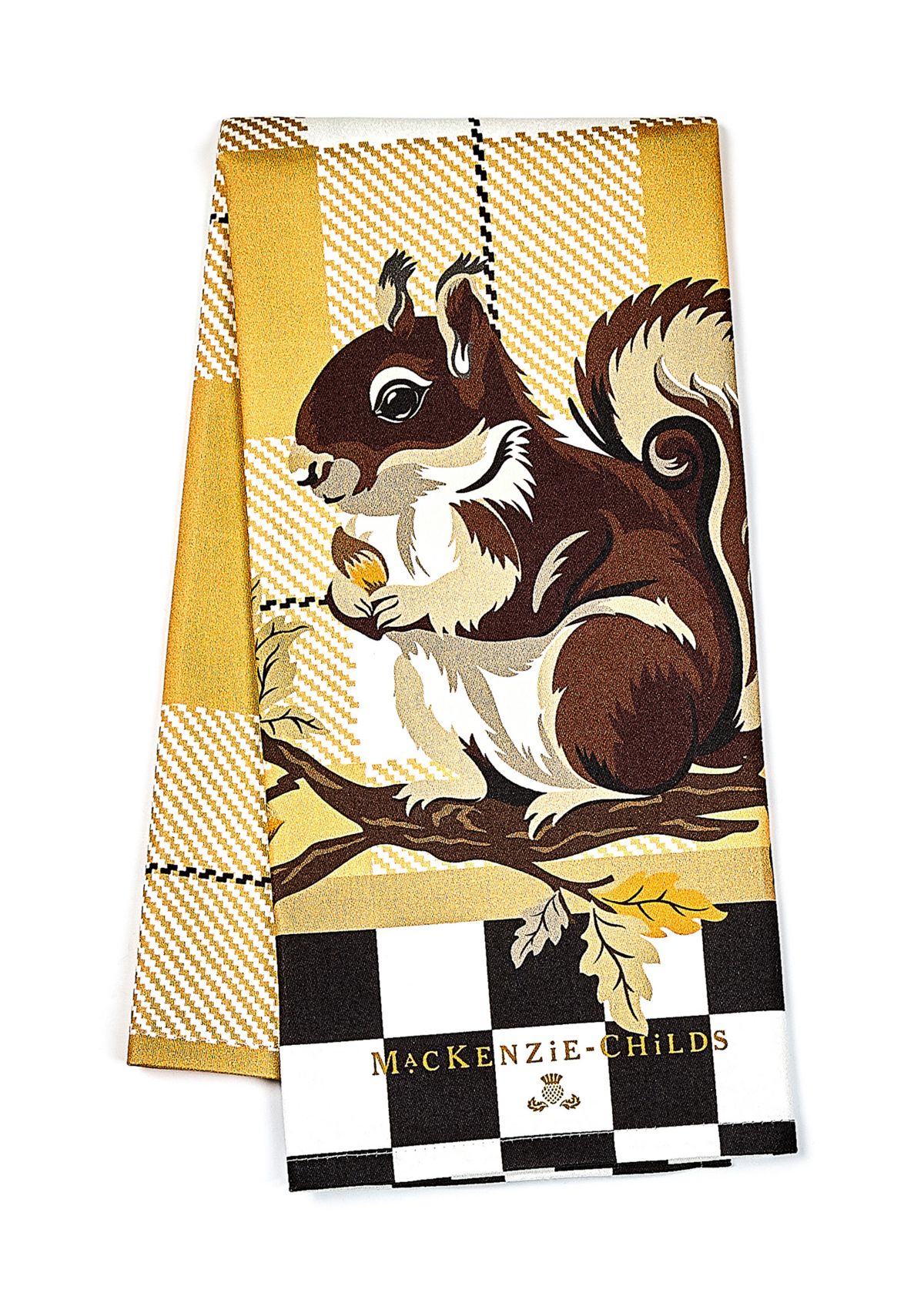 Squirrel Tartan Dish Towel
