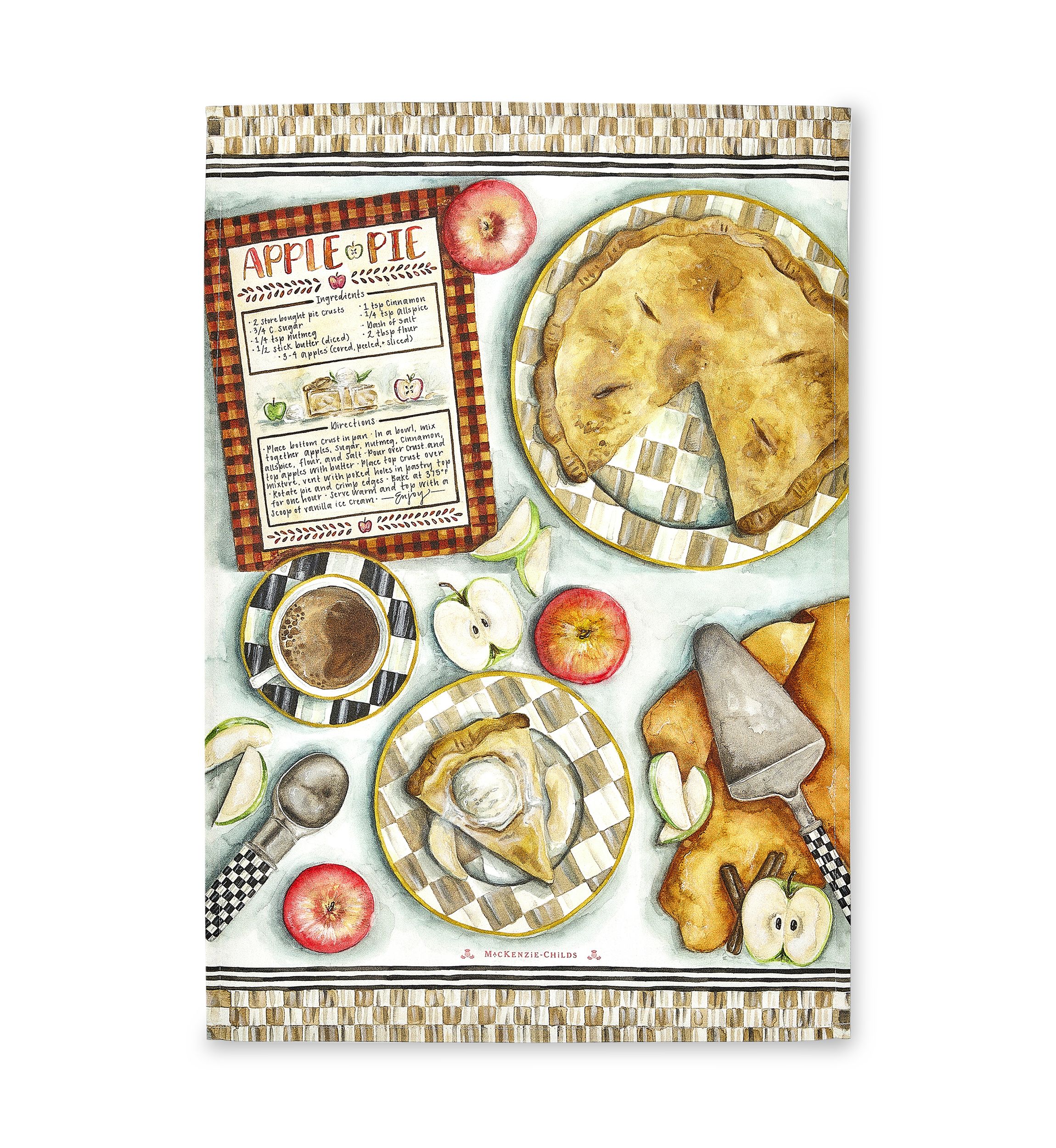 Apple Pie Recipe Dish Towel