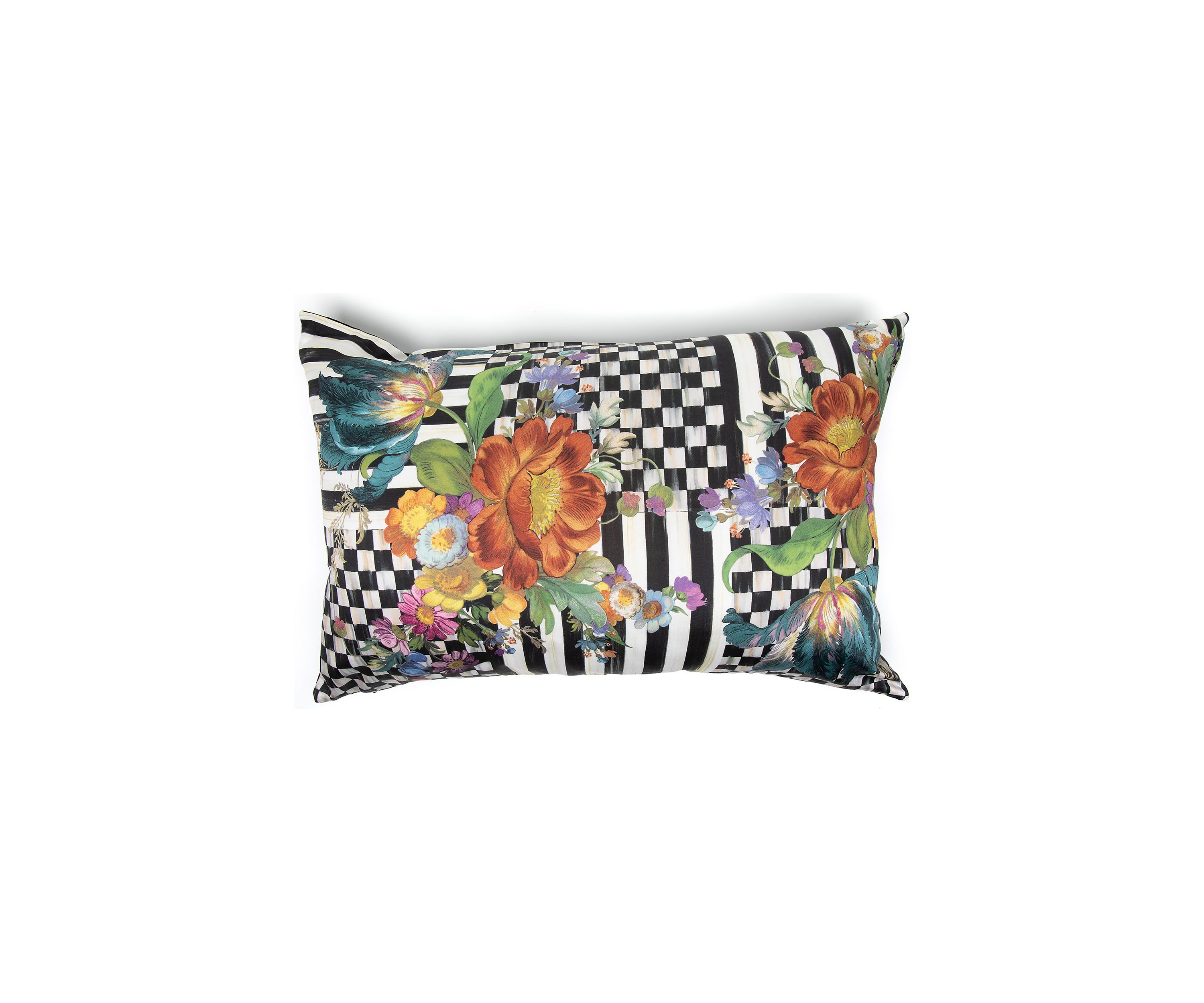 Courtly Flower Market Lumbar Pillow