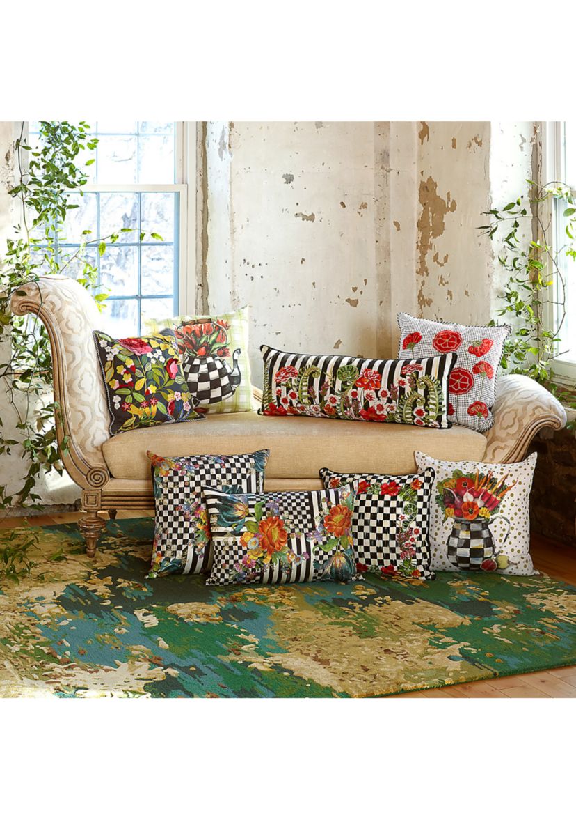 Courtly Flower Market Lumbar Pillow