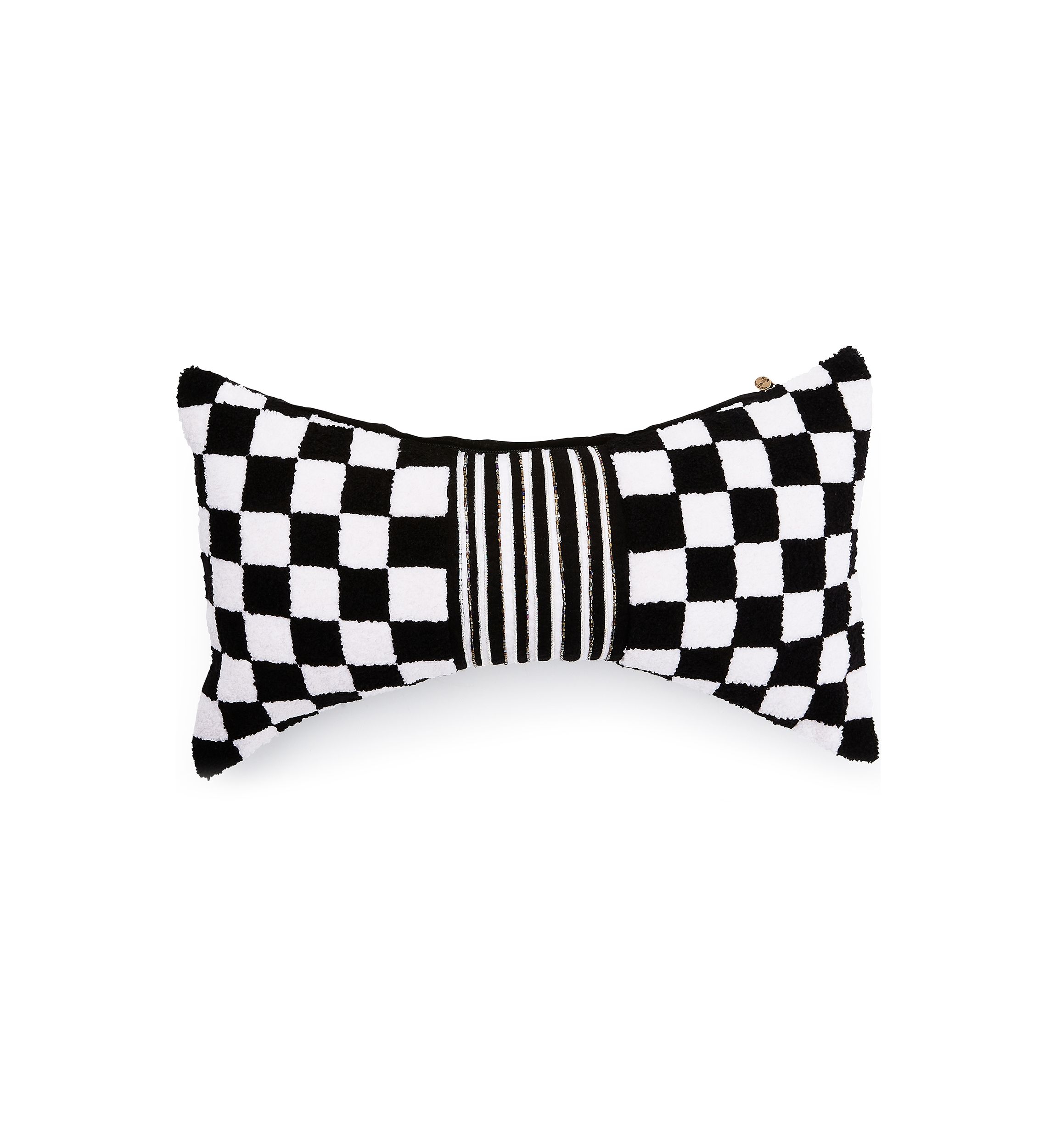 Check Bow Throw Pillow