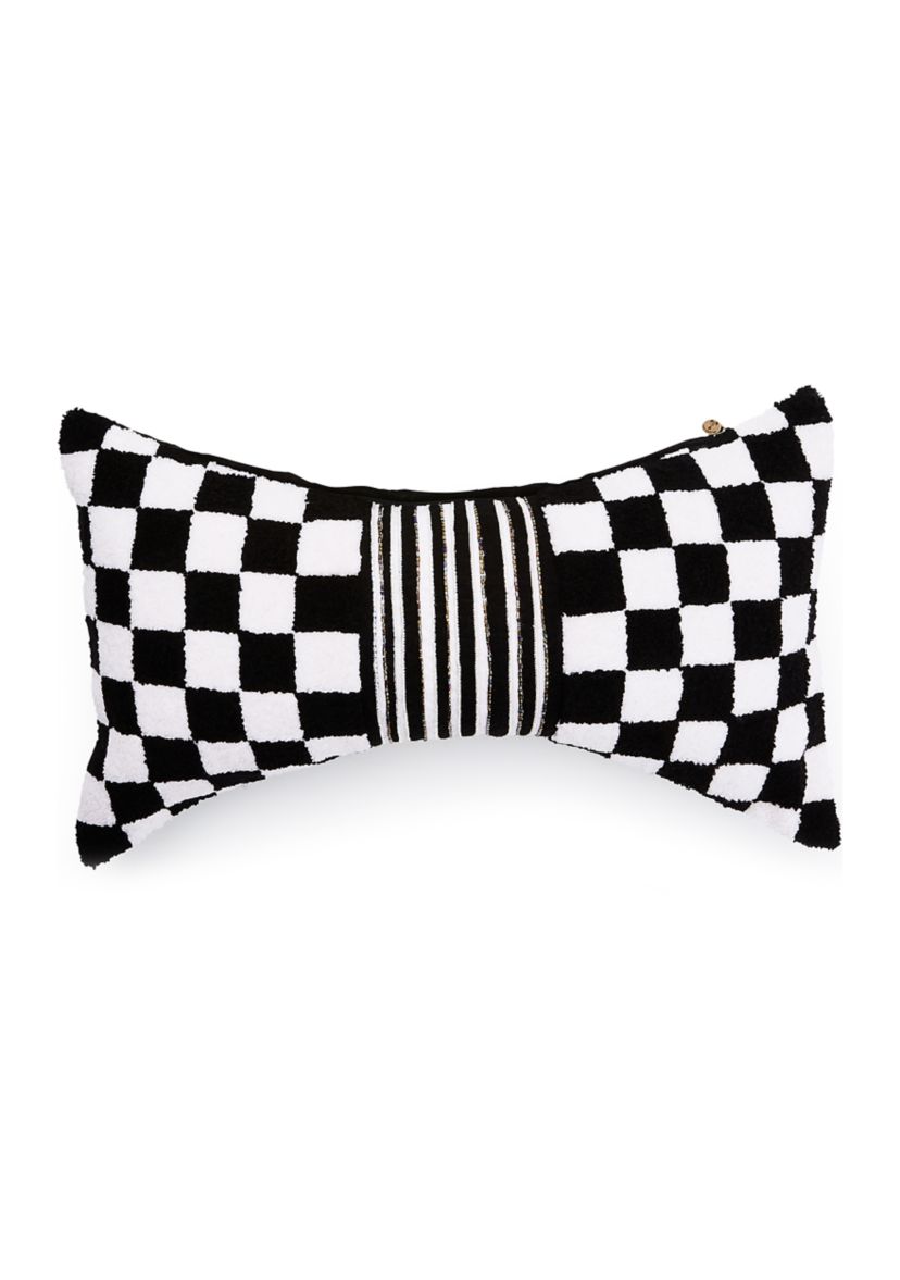 Check Bow Throw Pillow