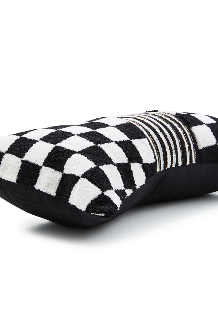 Check Bow Throw Pillow