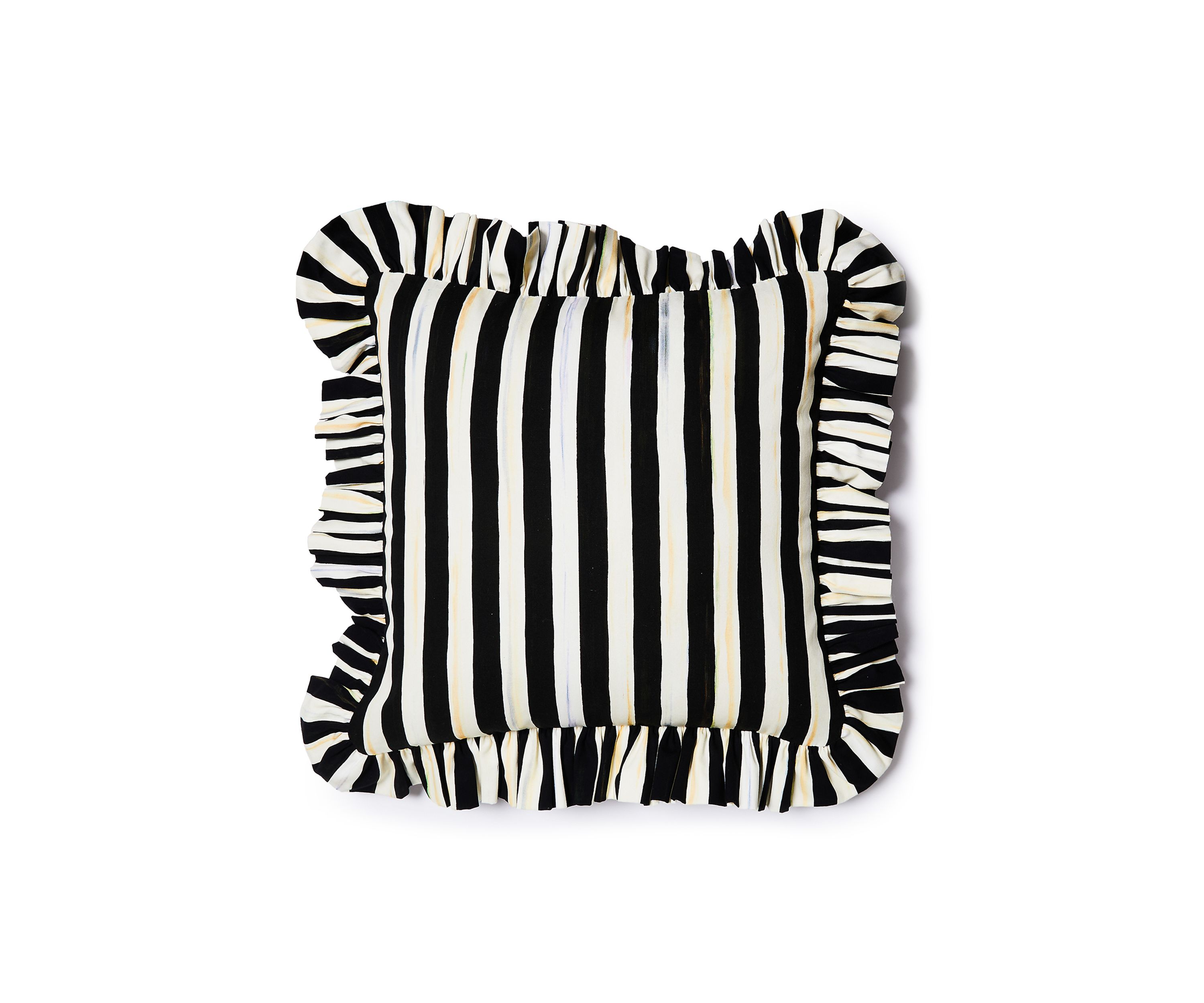 Stripe Ruffle Throw Pillow